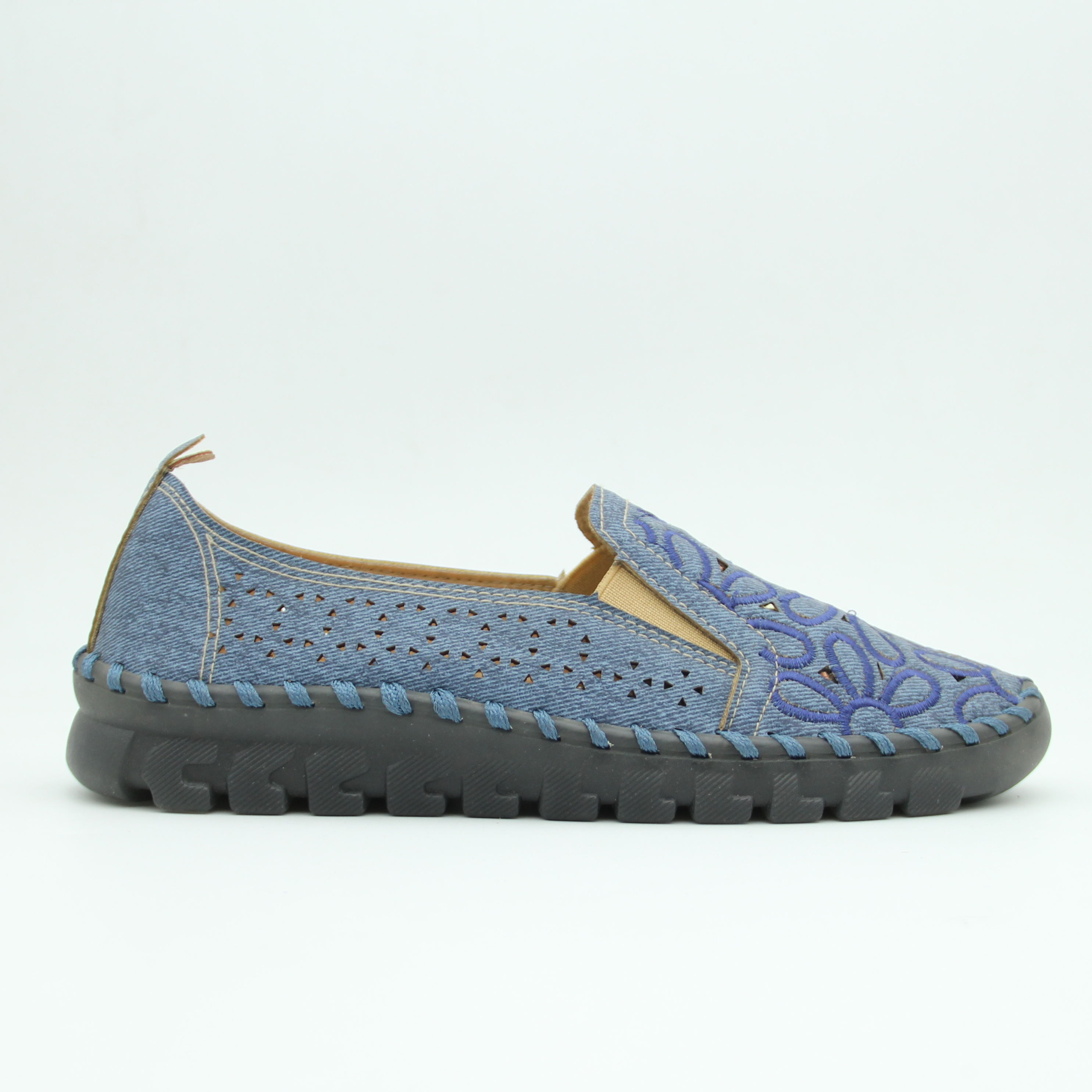 Women Spring Step Flowerflow slip-on (Blue Jeans)