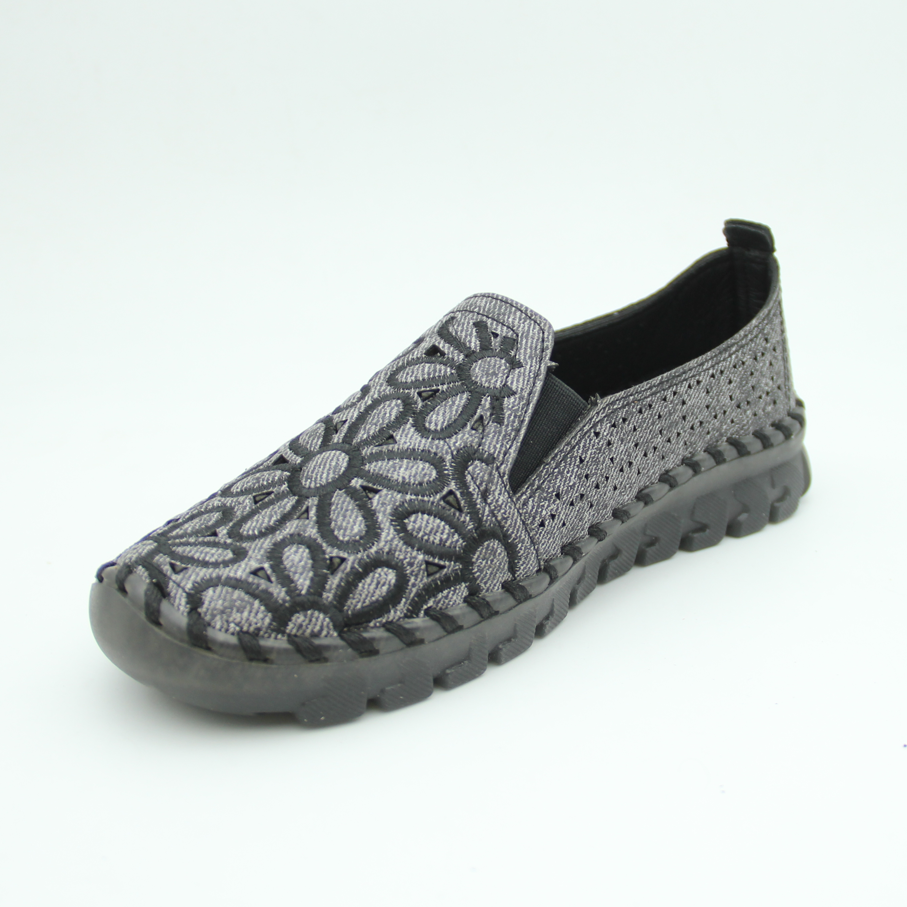 Women Spring Step Flowerflow slip-on (Grey)