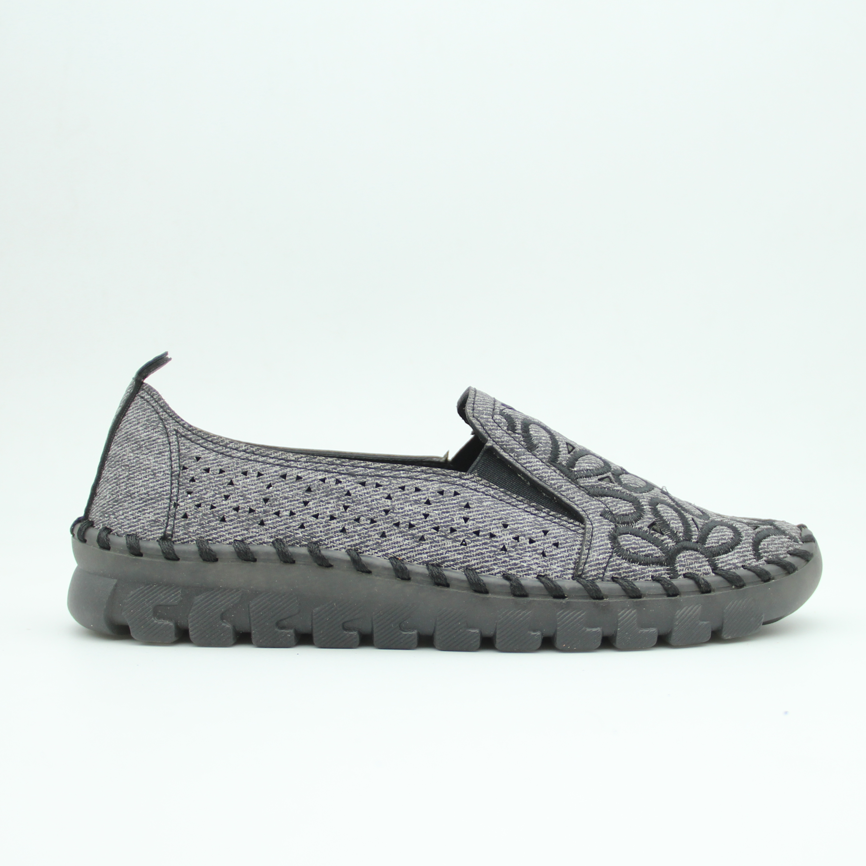 Women Spring Step Flowerflow slip-on (Grey)