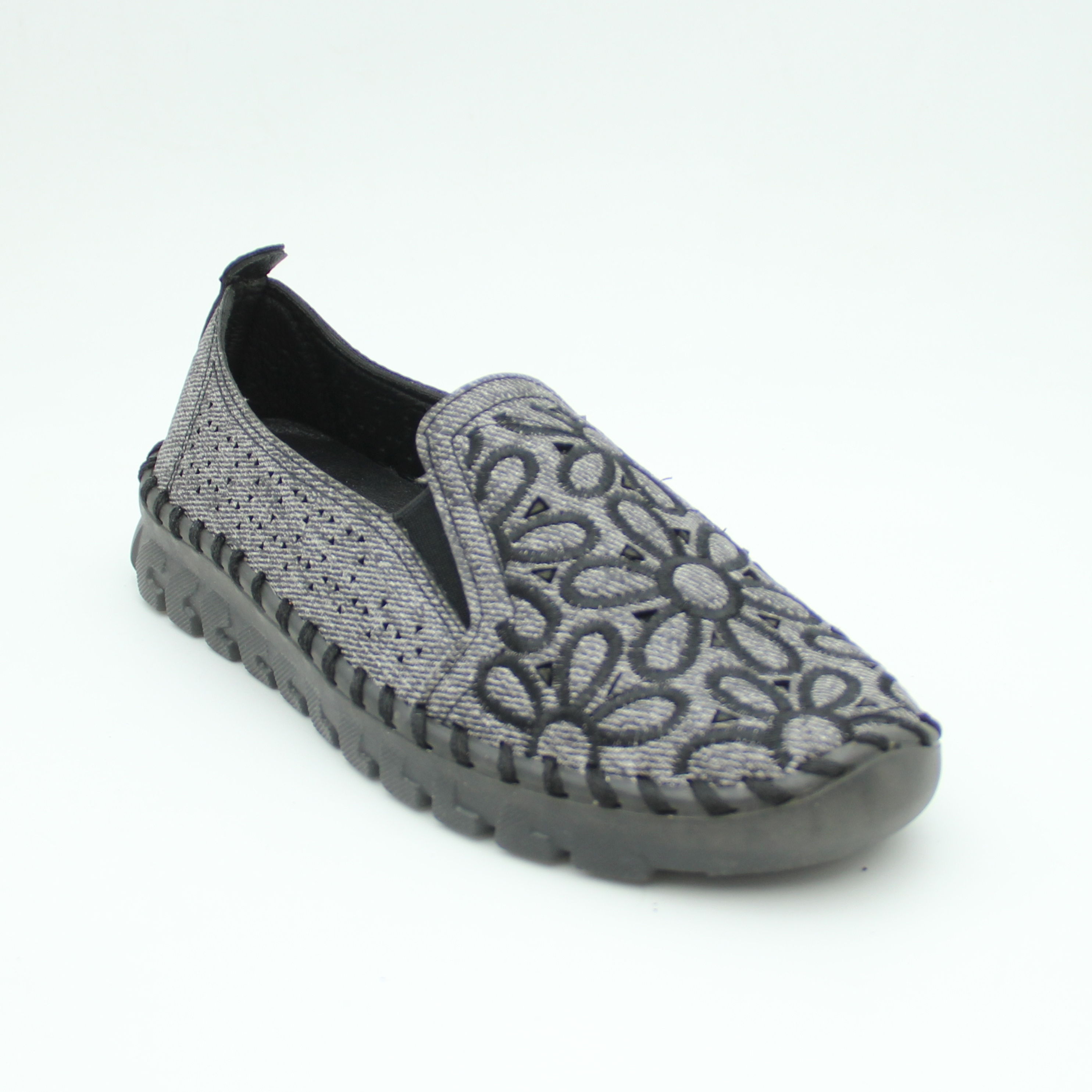 Women Spring Step Flowerflow slip-on (Grey)