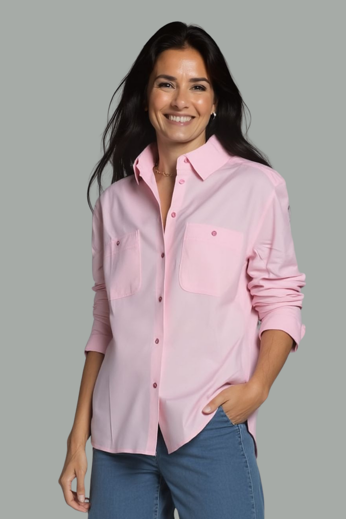 Women Solid Pocket Shirt for Stylish Look