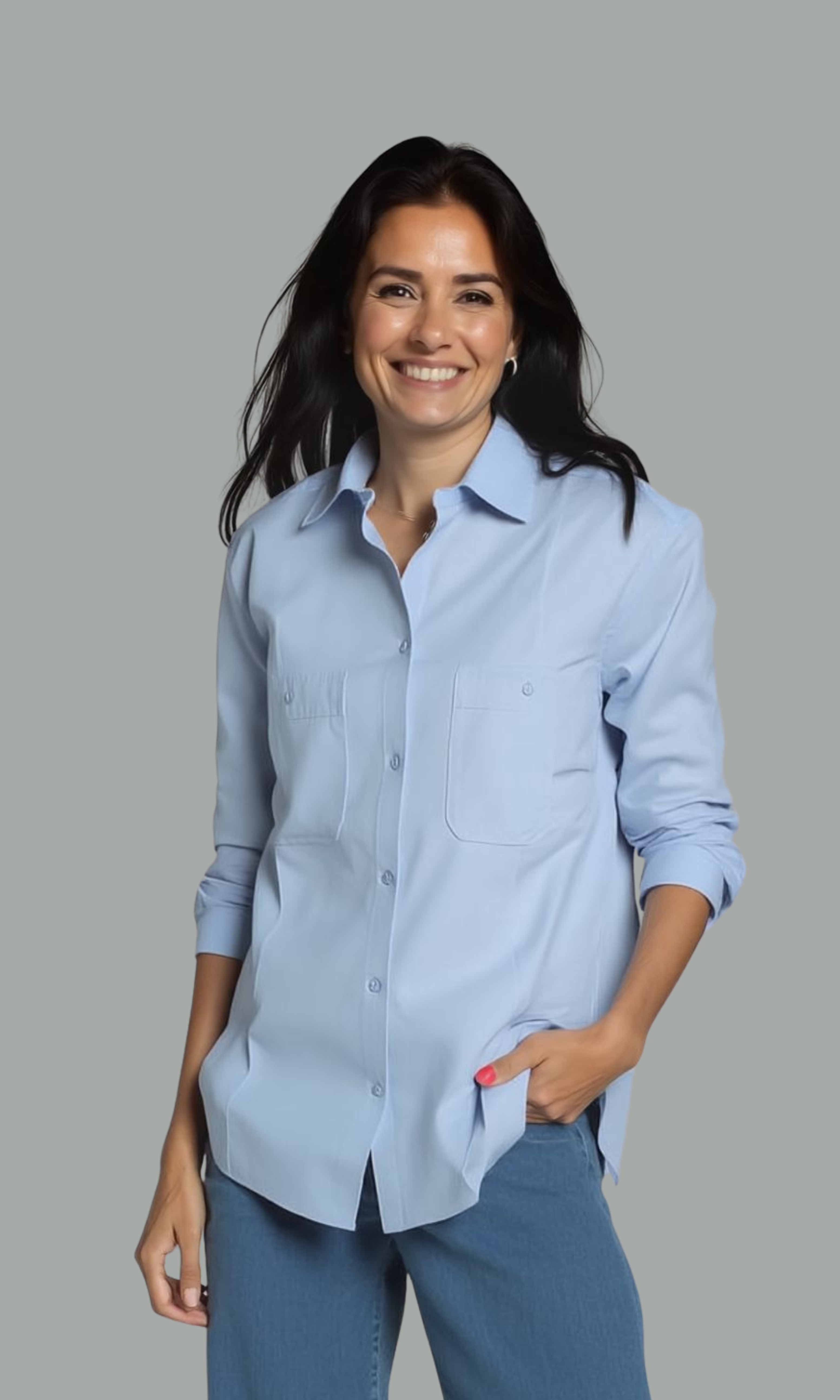 Women Solid Pocket Shirt for Stylish Look