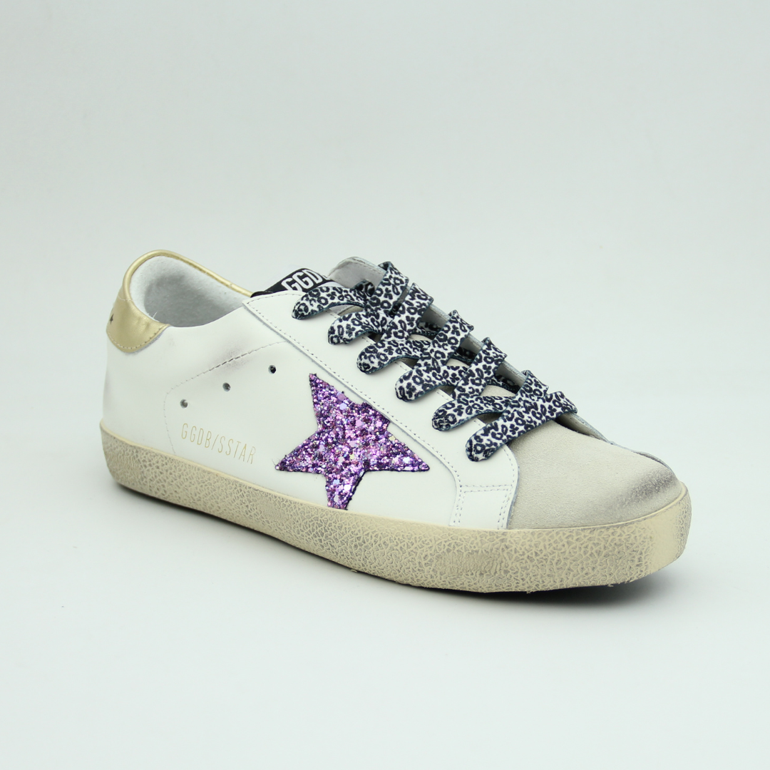 Women Super Star Retro (White*Purple Star)