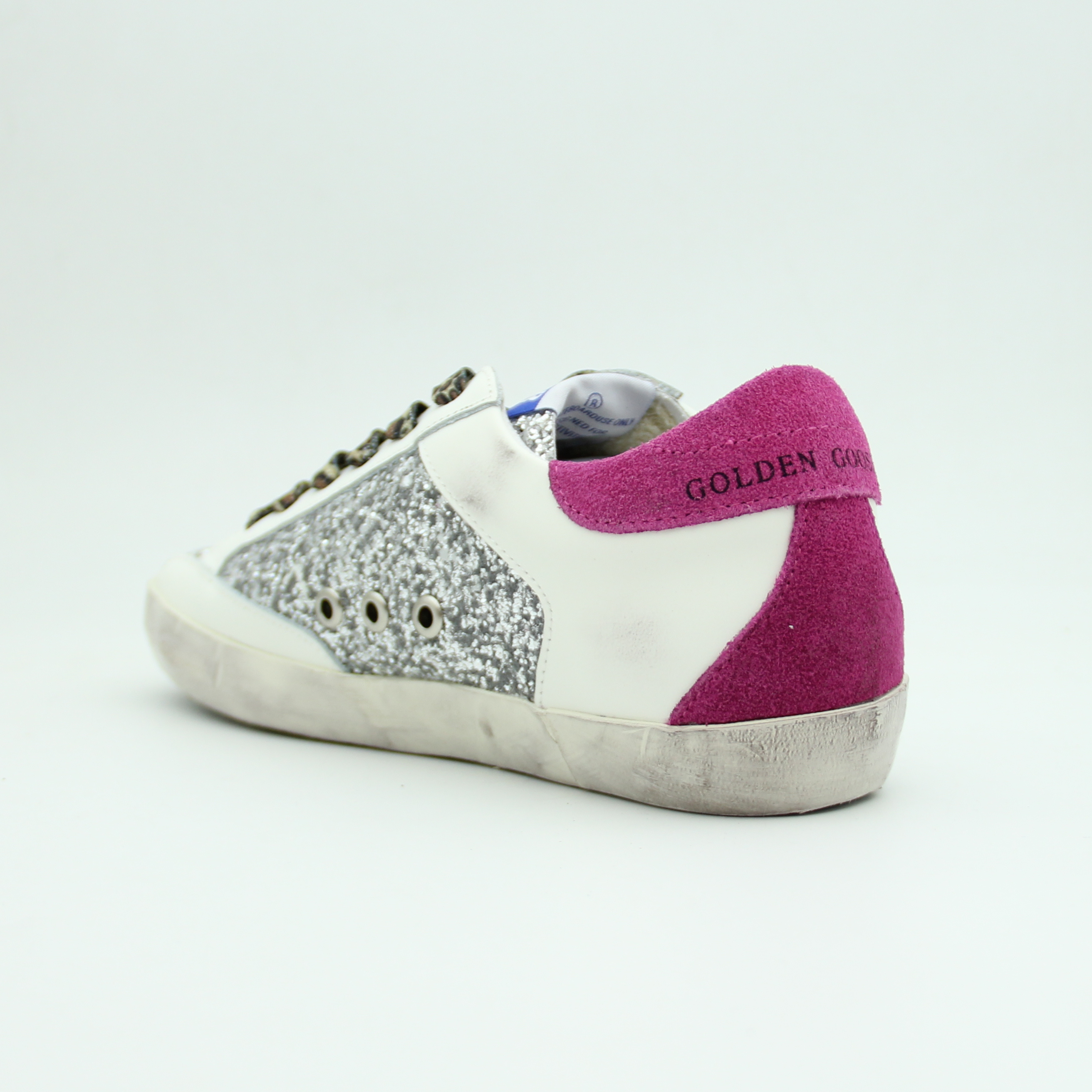 Women Super Star Leather (Glitter*Pink)