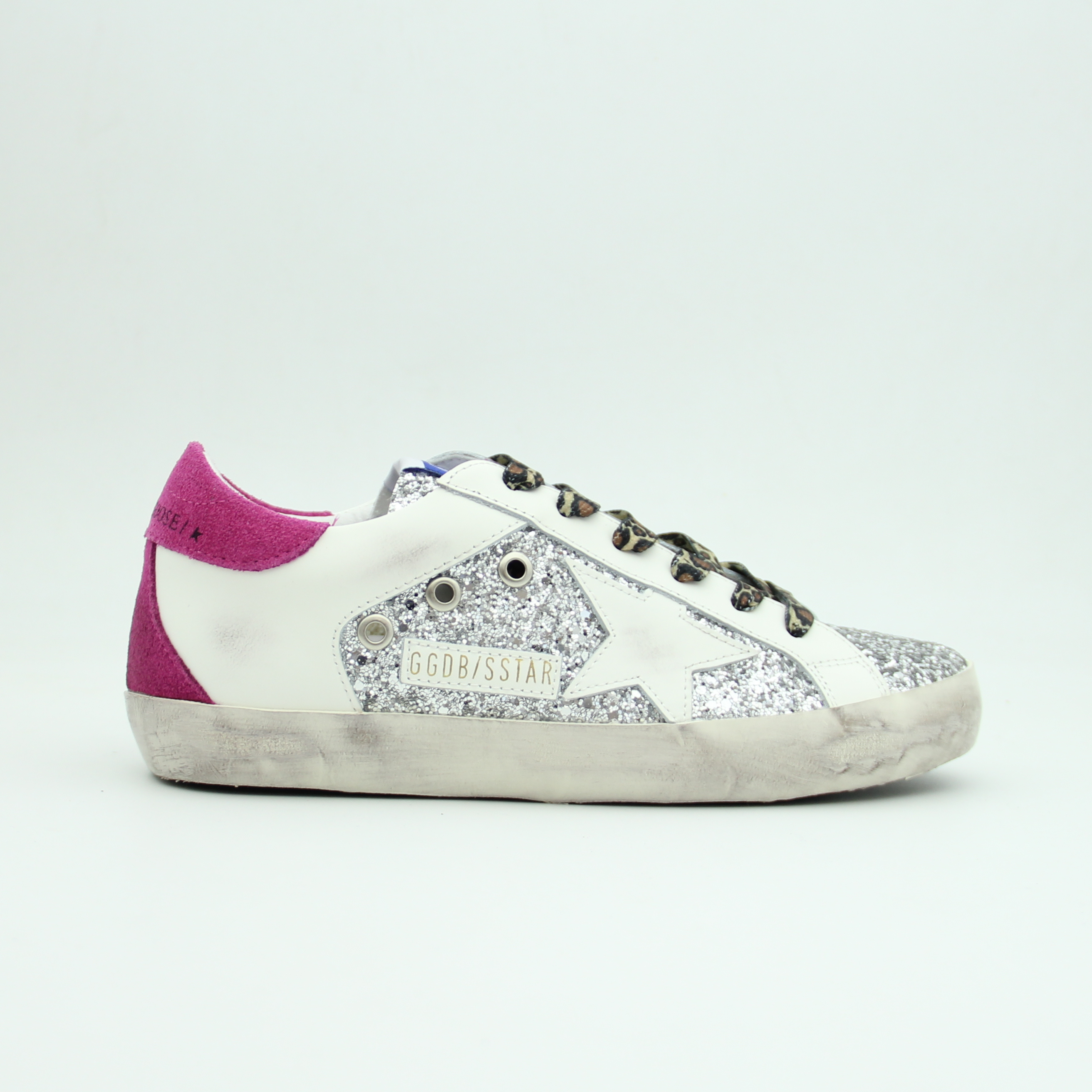 Women Super Star Leather (Glitter*Pink)