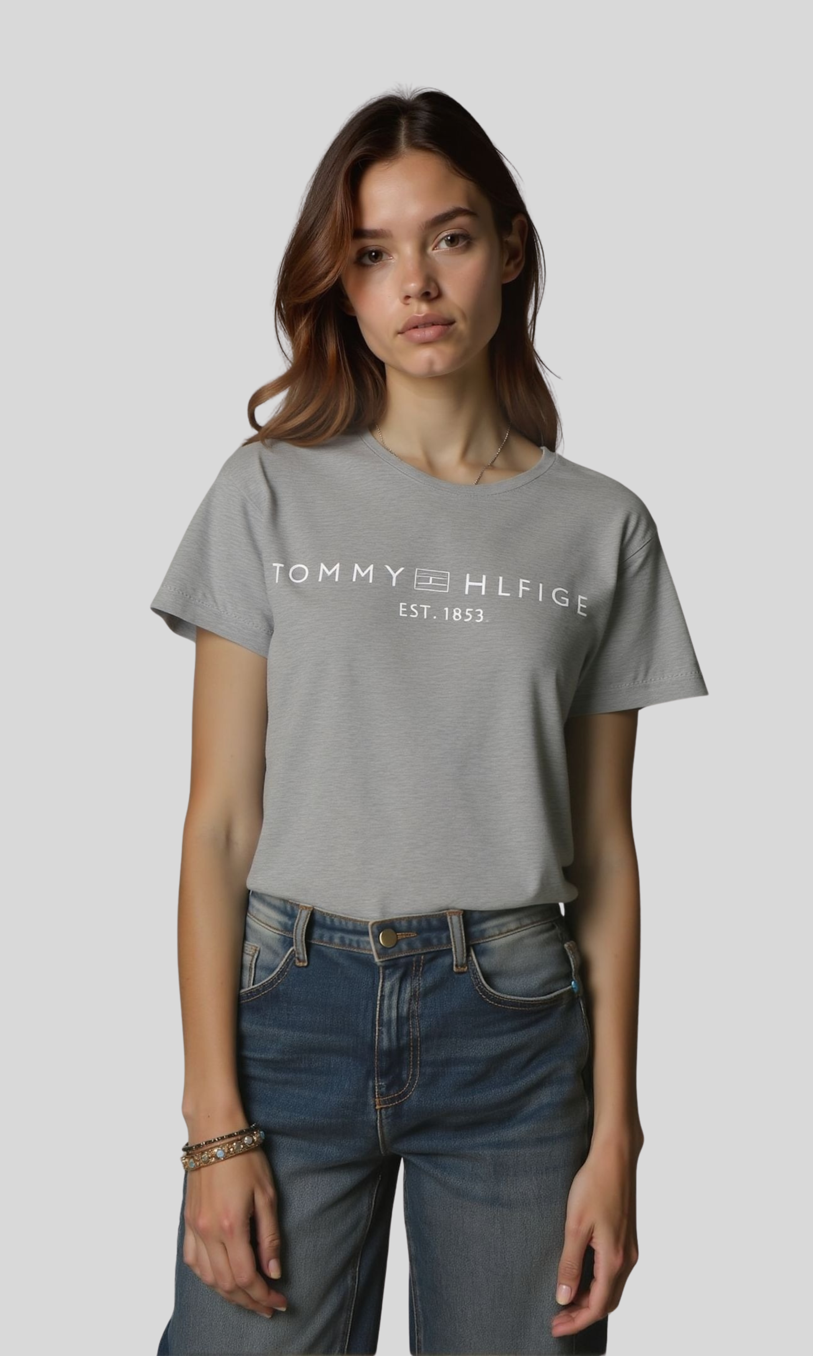 Women Cotton Graphic T-Shirt Tommy