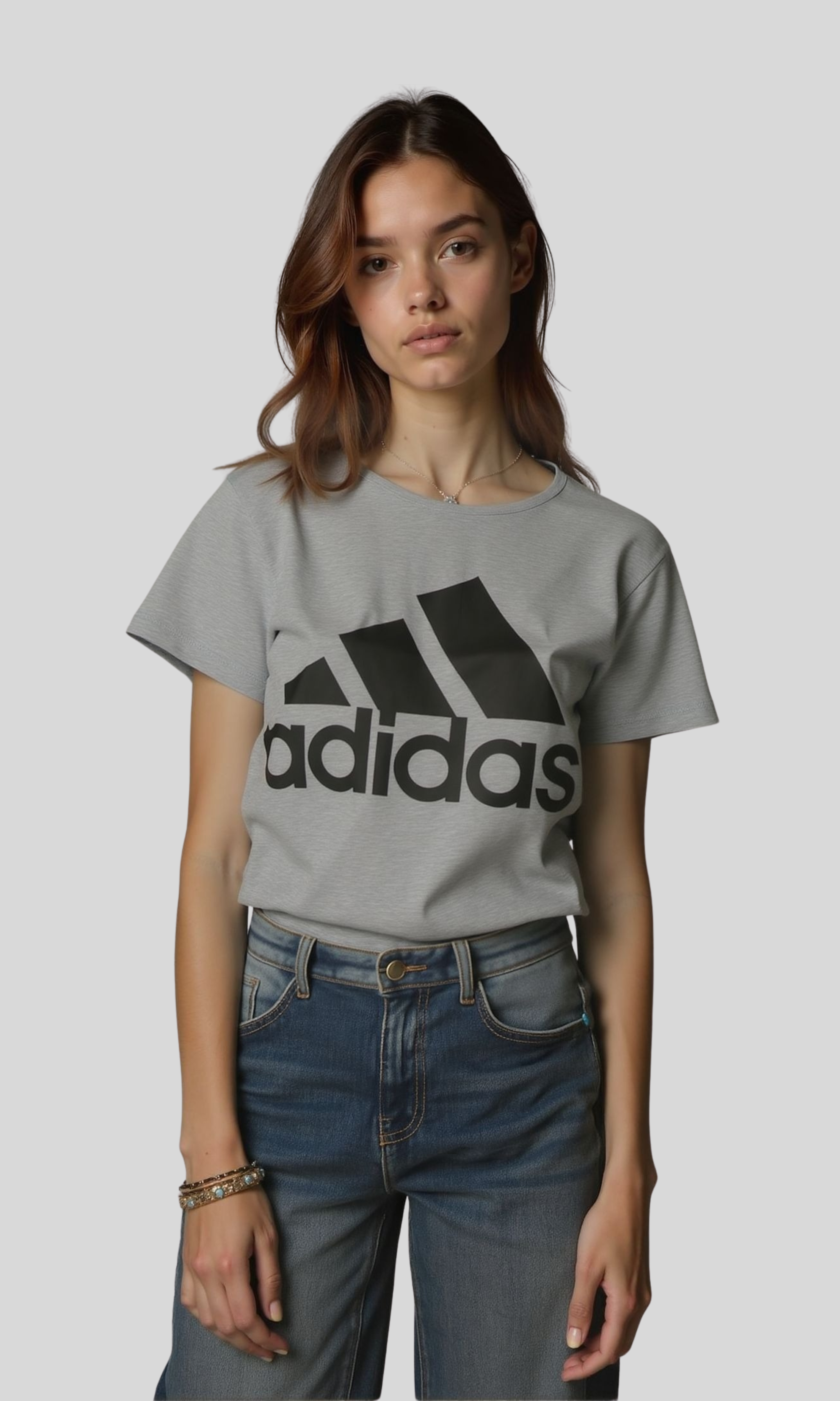 Women Sports Graphic T-Shirt (Grey)