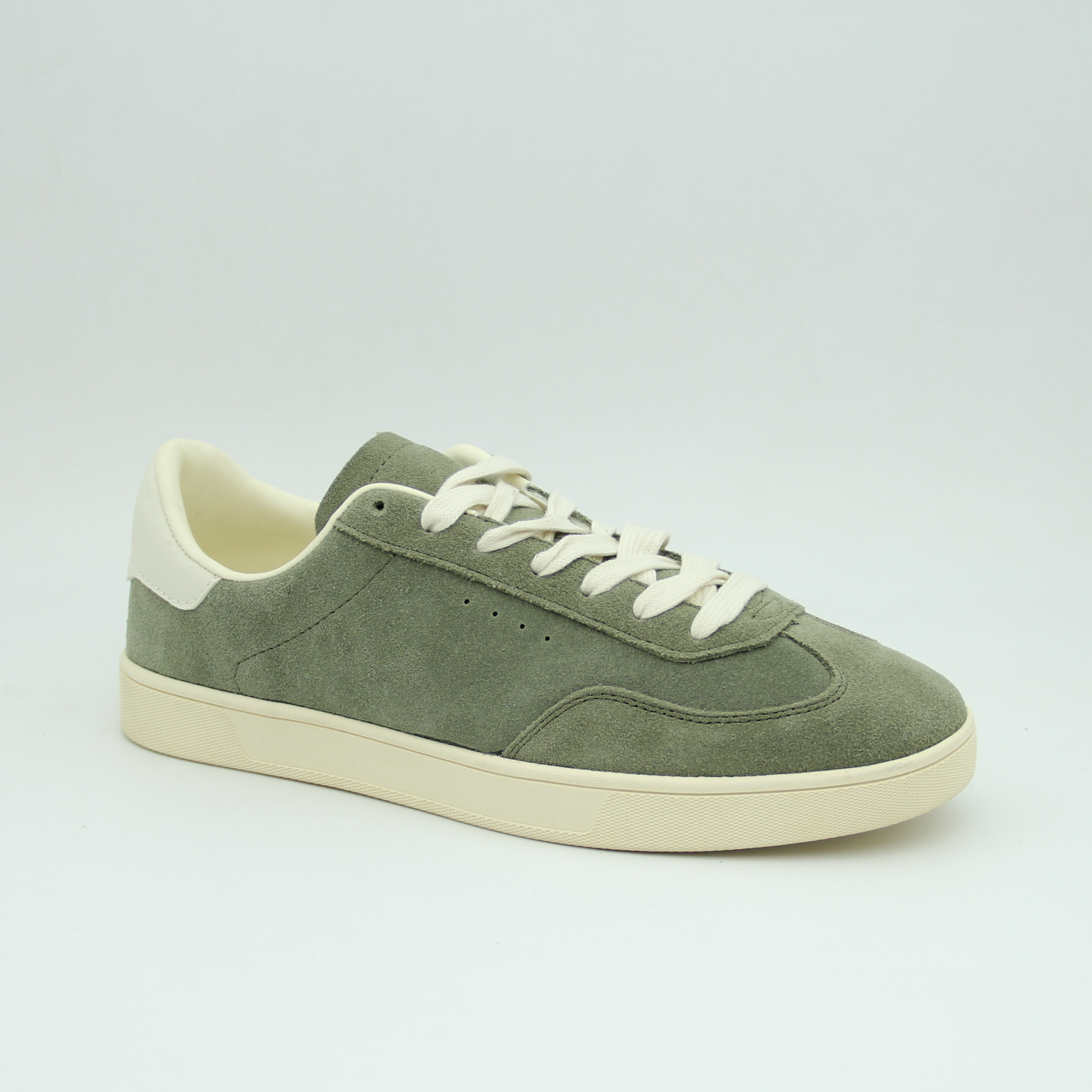 Men Flat Zara Suede Sneakers (Green)