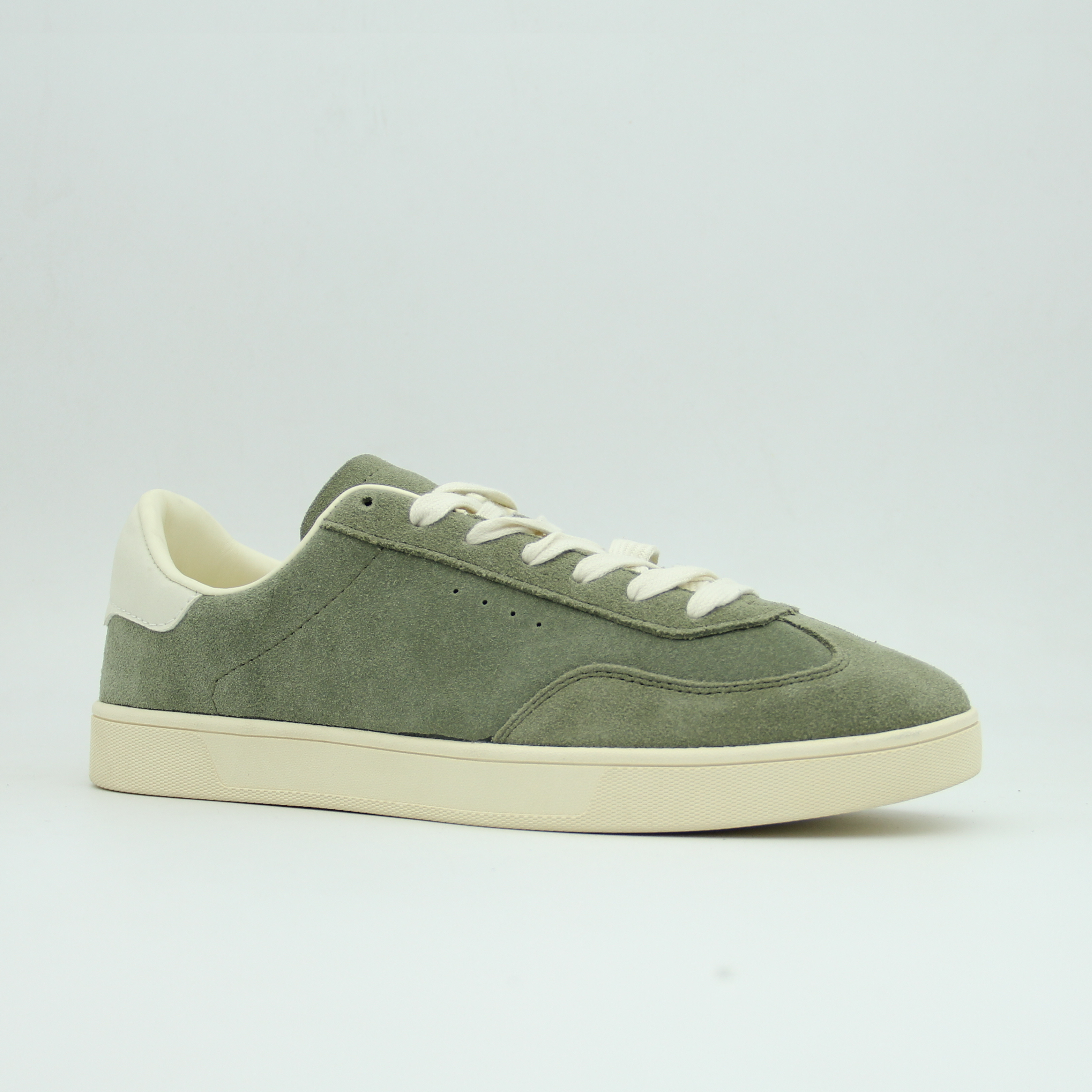 Men Flat Zara Suede Sneakers (Green)