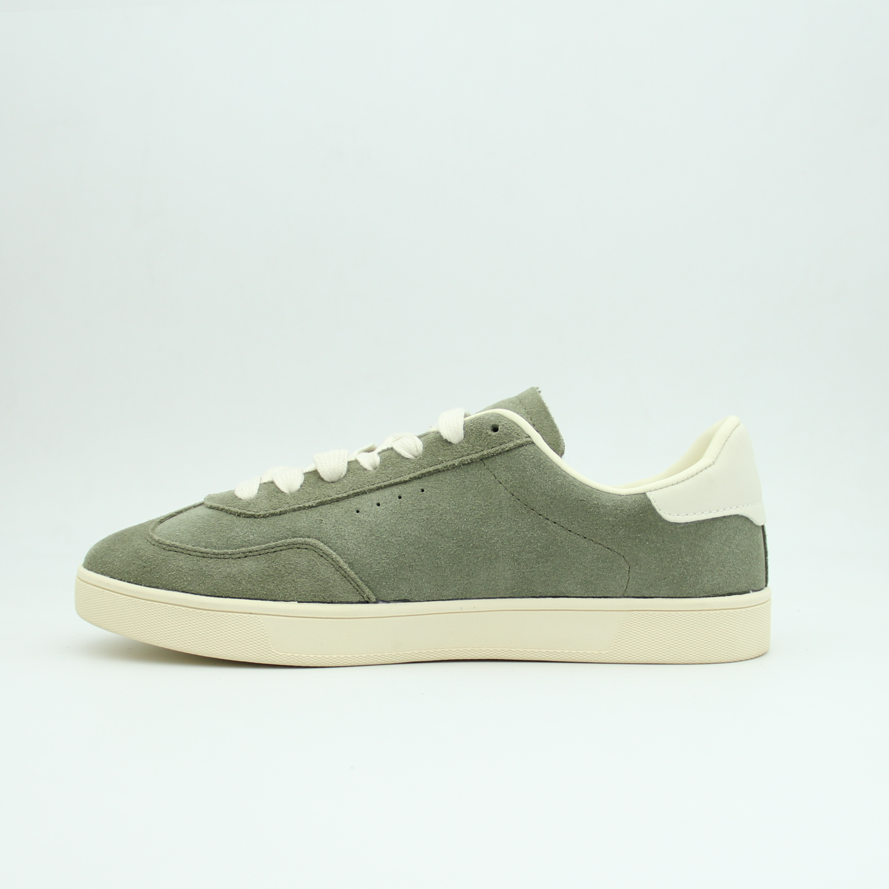 Men Flat Zara Suede Sneakers (Green)