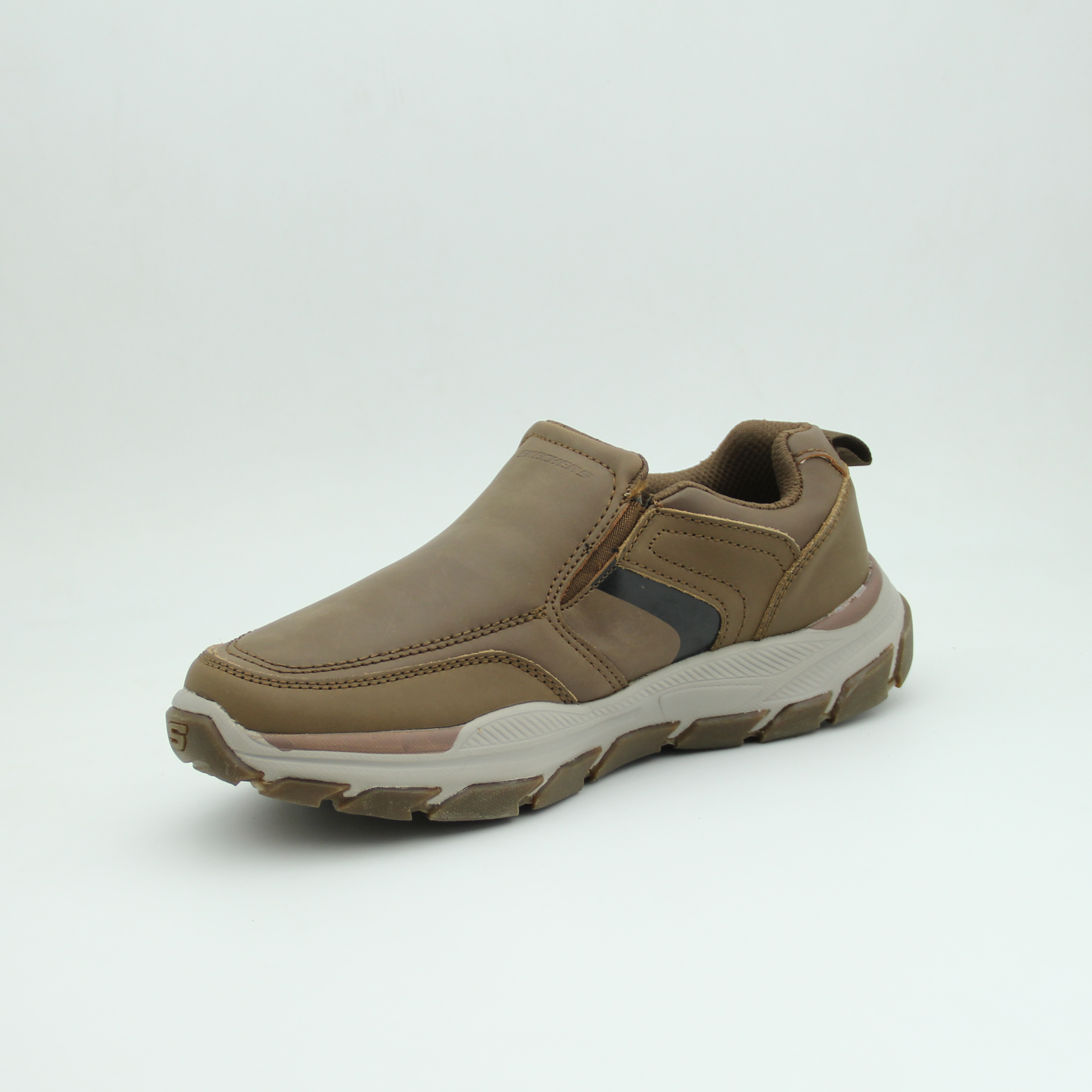 Men Skechers Goodyear Leather Slip-On (Brown)