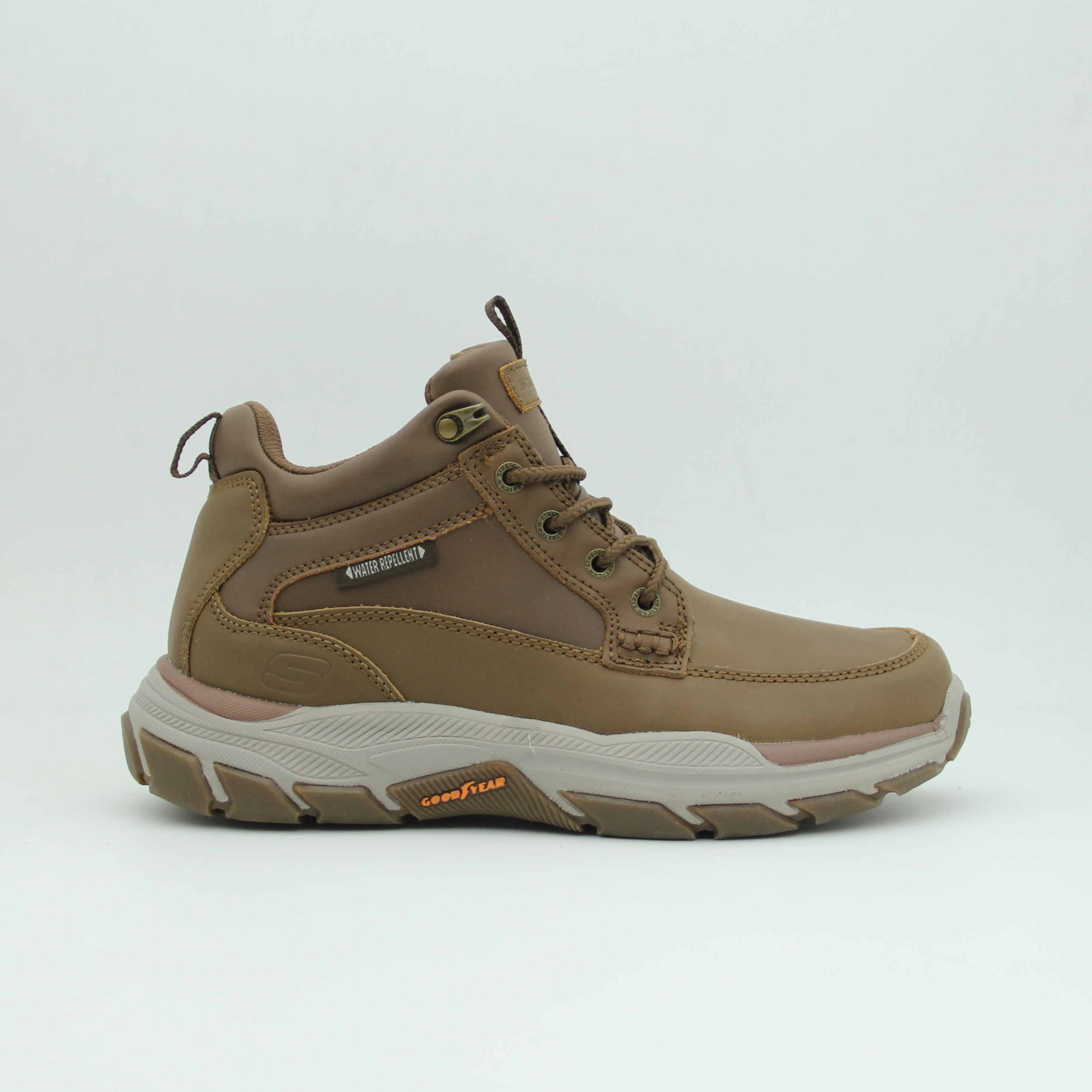 Men Skechers Goodyear Leather  Boot (Brown)