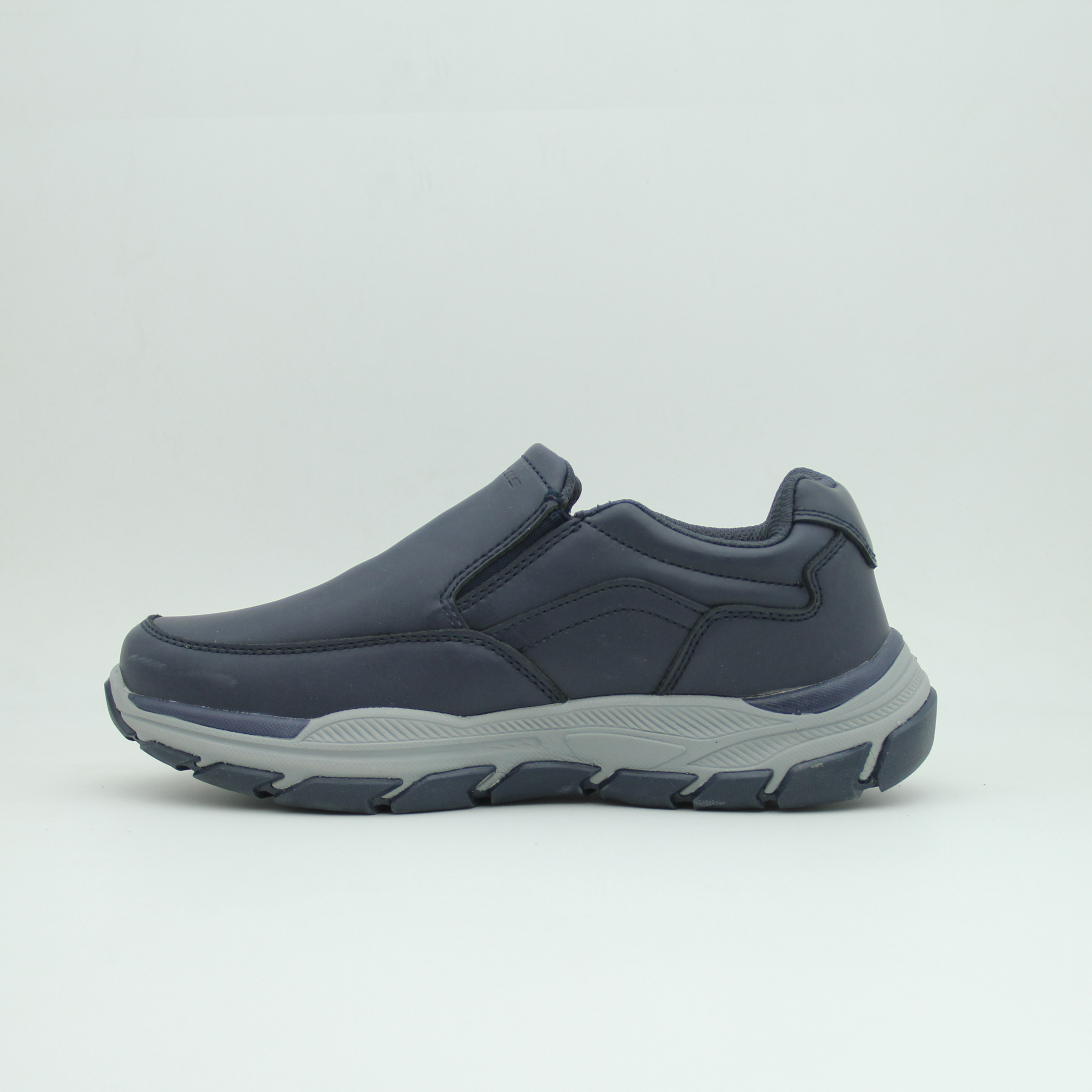 Men Skechers Goodyear Leather Slip-On (Dark Blue)