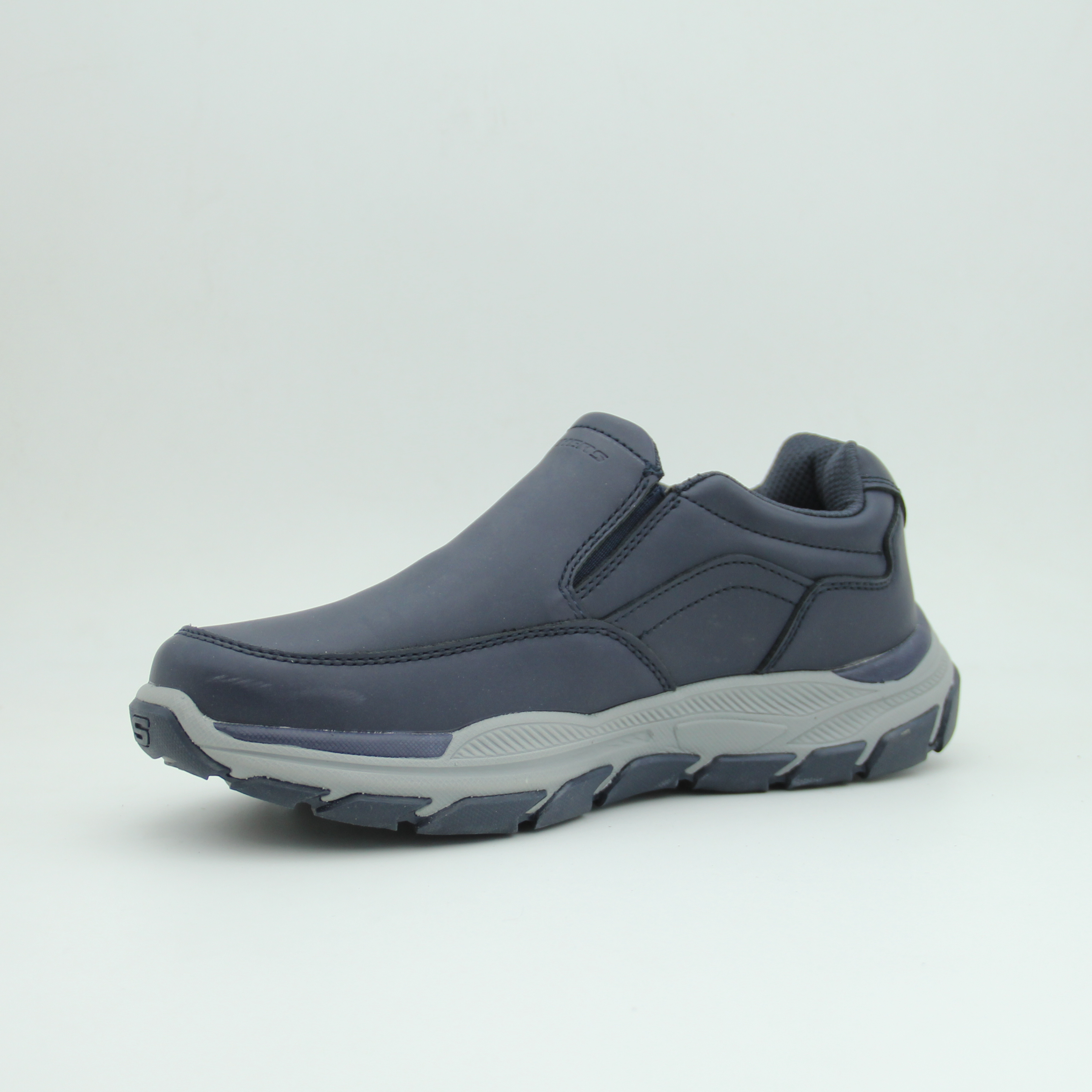 Men Skechers Goodyear Leather Slip-On (Dark Blue)