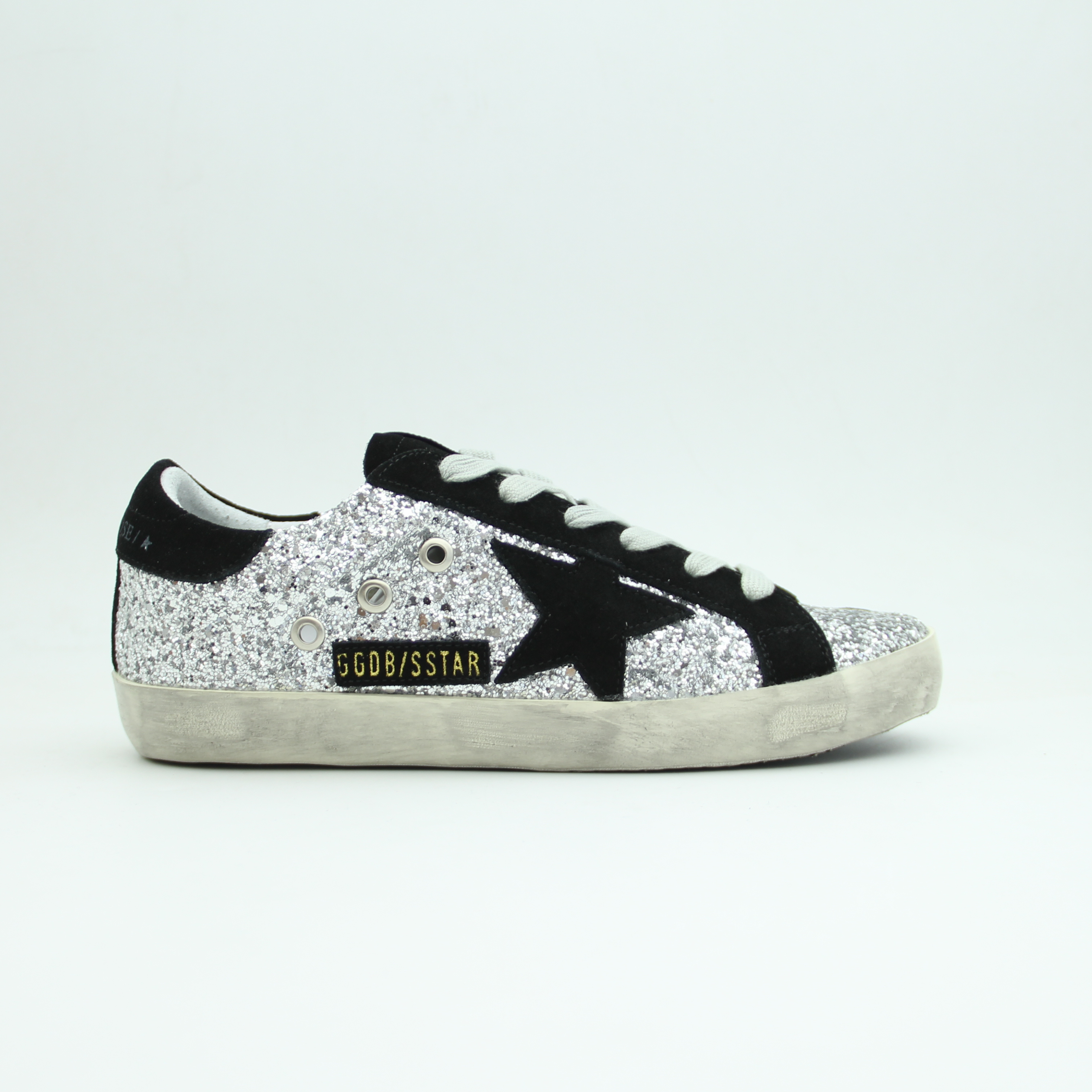 Women Suede Superstar (Silver Glitter*Black)
