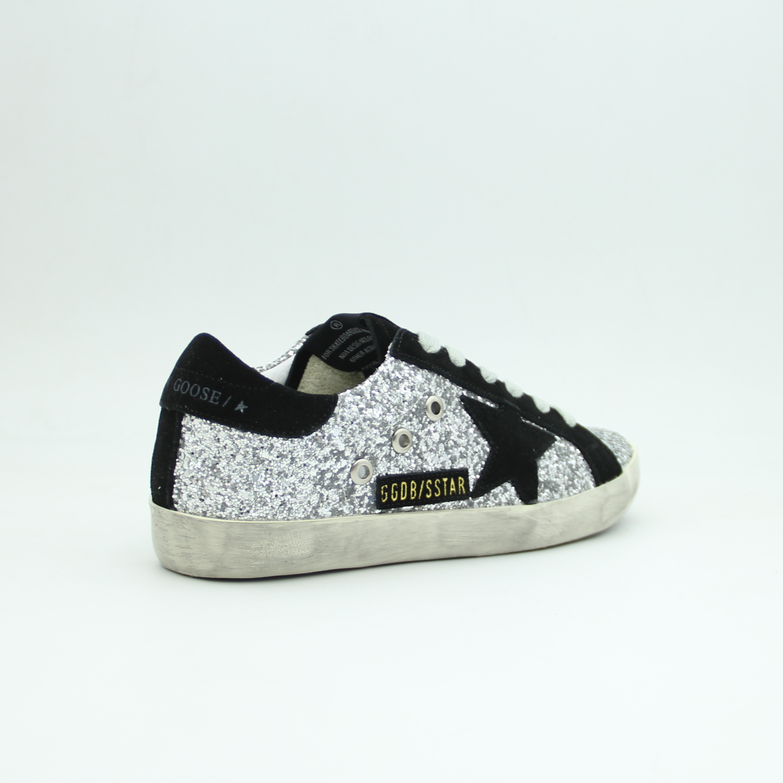 Women Suede Superstar (Silver Glitter*Black)