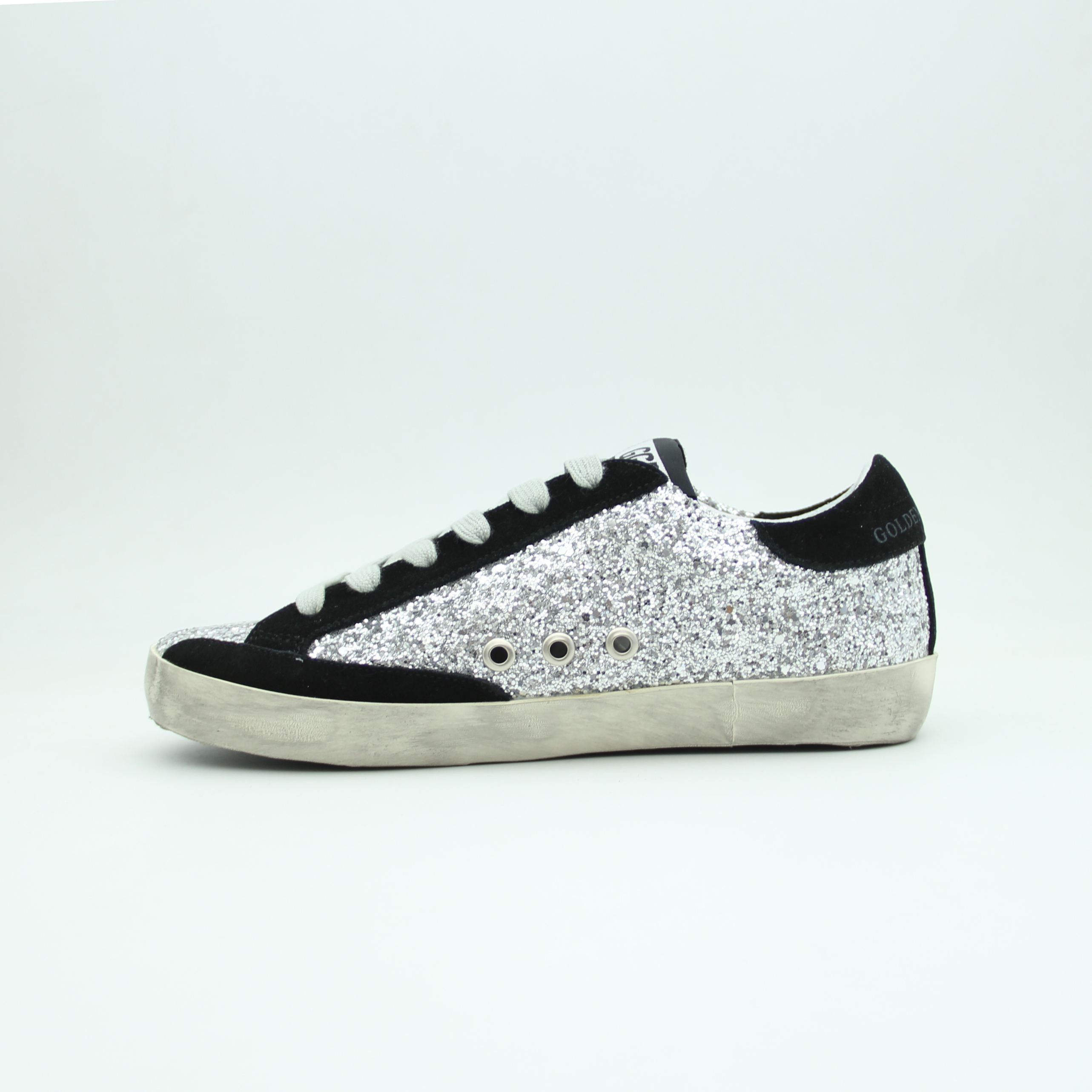 Women Suede Superstar (Silver Glitter*Black)