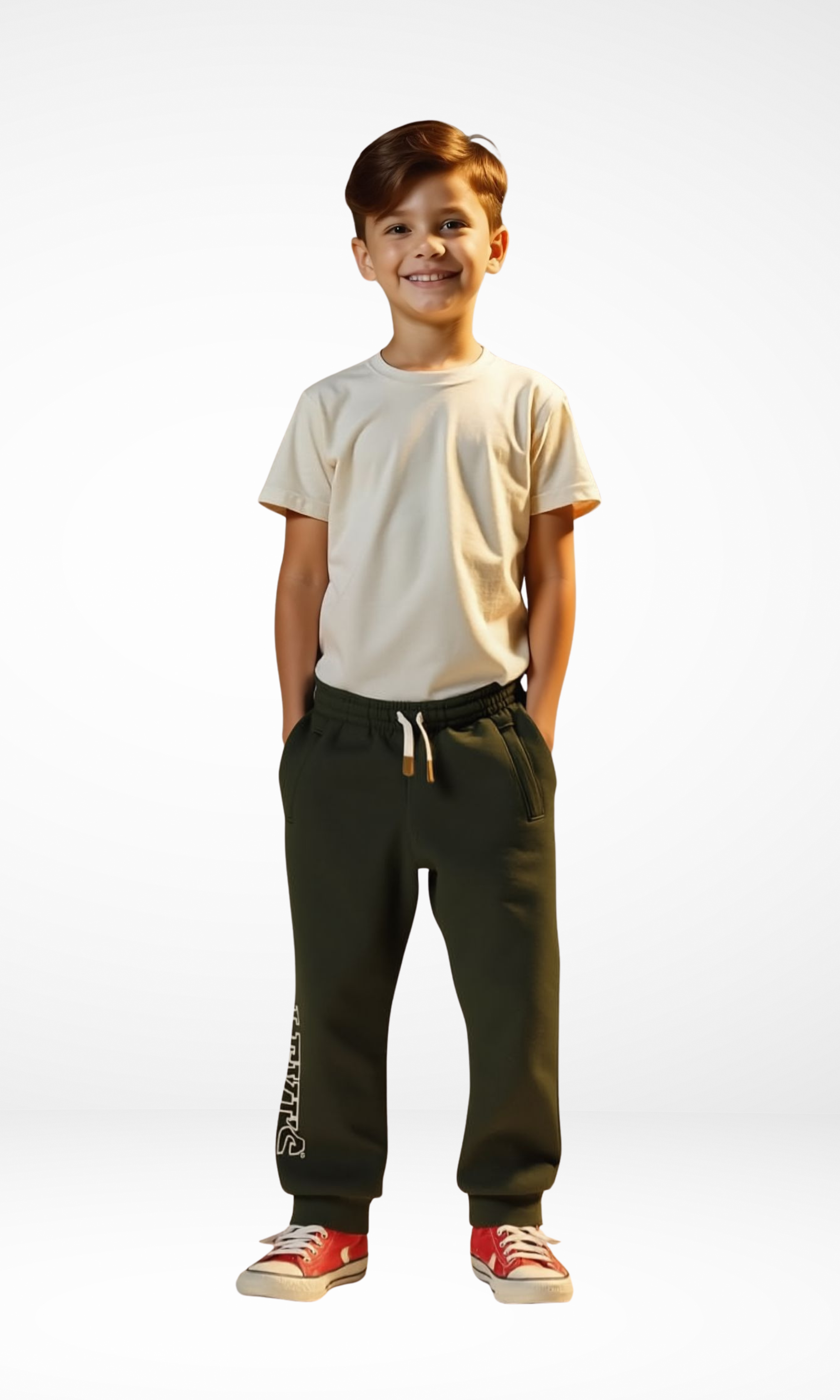 Kids Sweatpants Side Logo (Dark Grey)