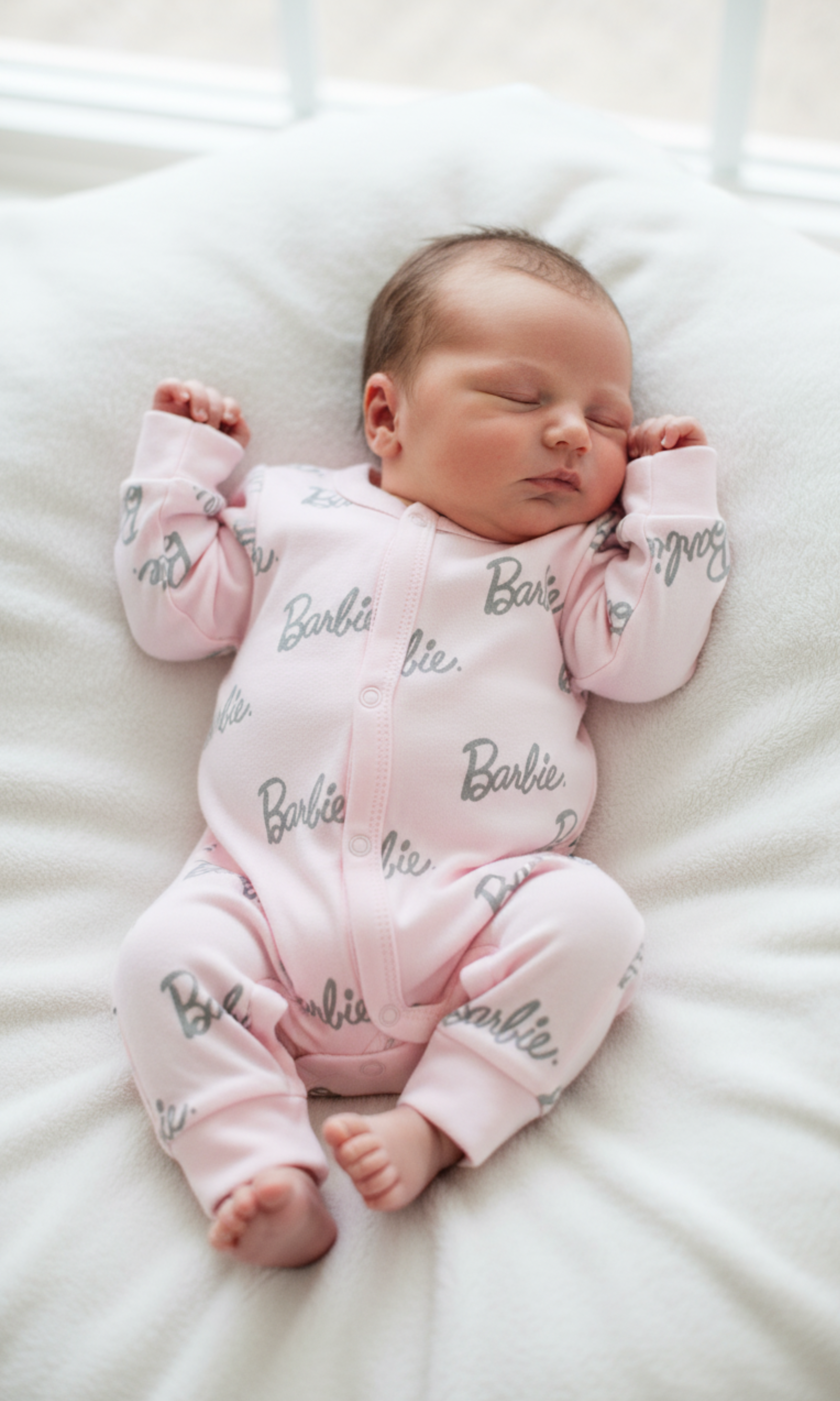 Baby Cotton Jumpsuit Foot Less - Barbie