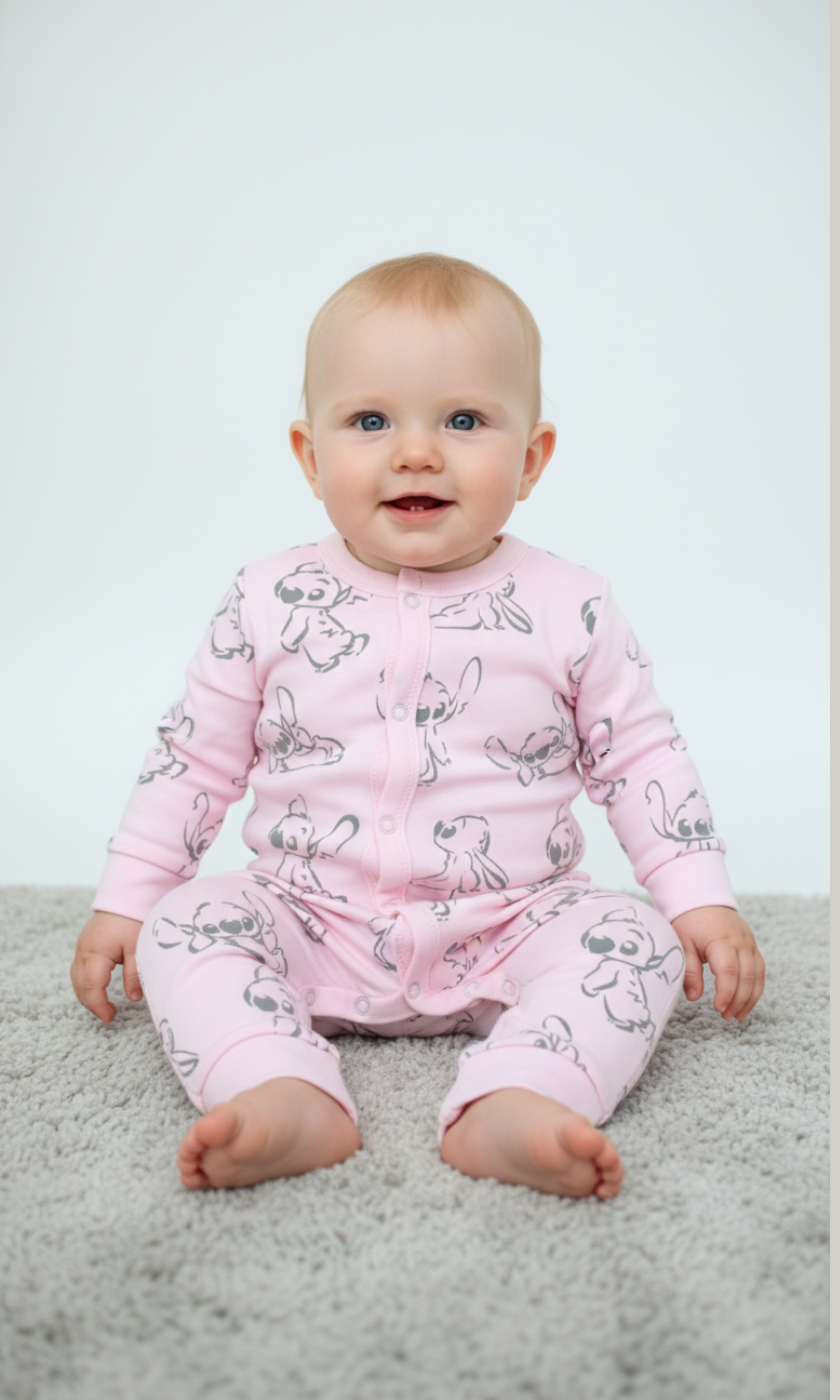 Baby Cotton Jumpsuit Foot Less - Stich