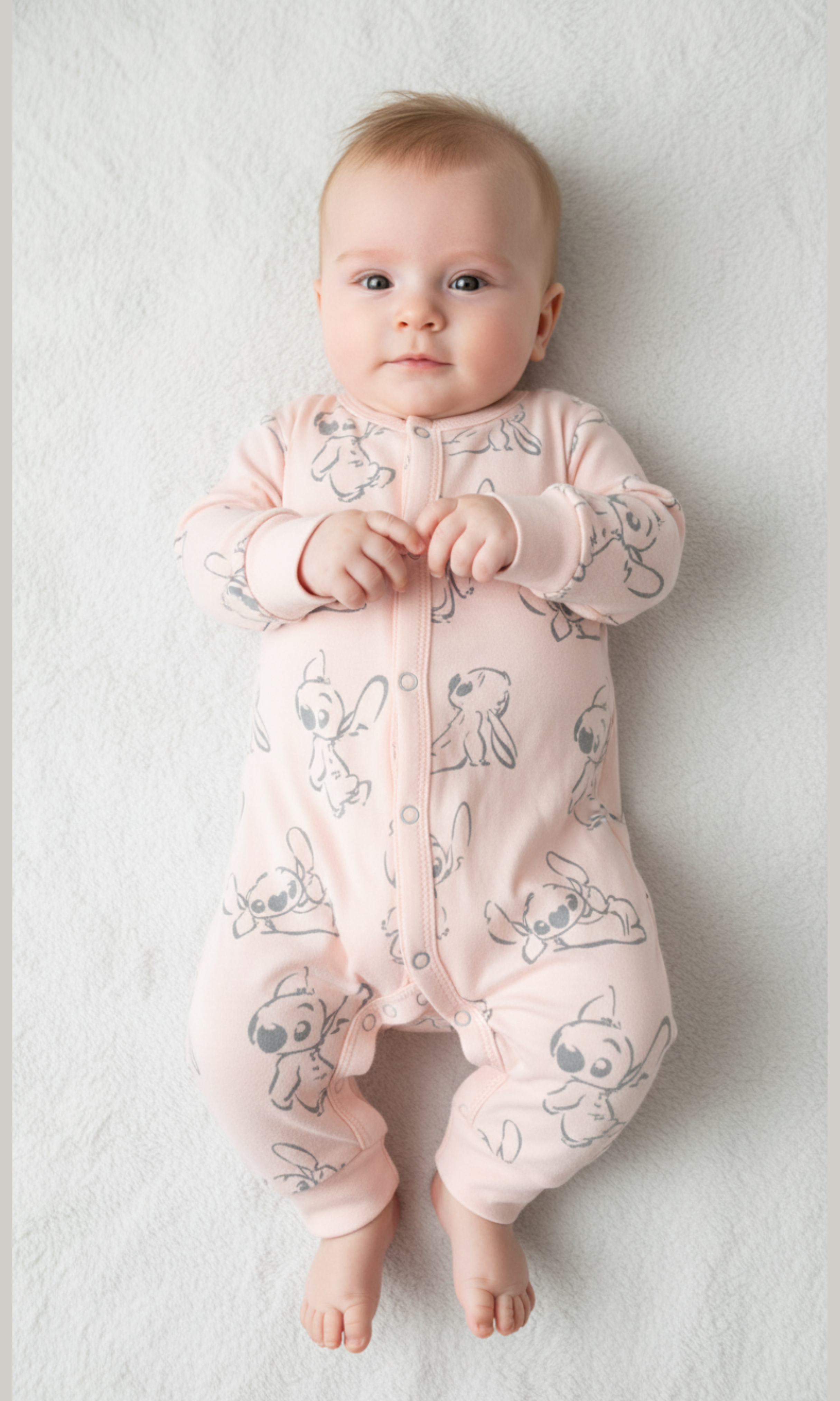 Baby Cotton Jumpsuit Foot Less - Stich