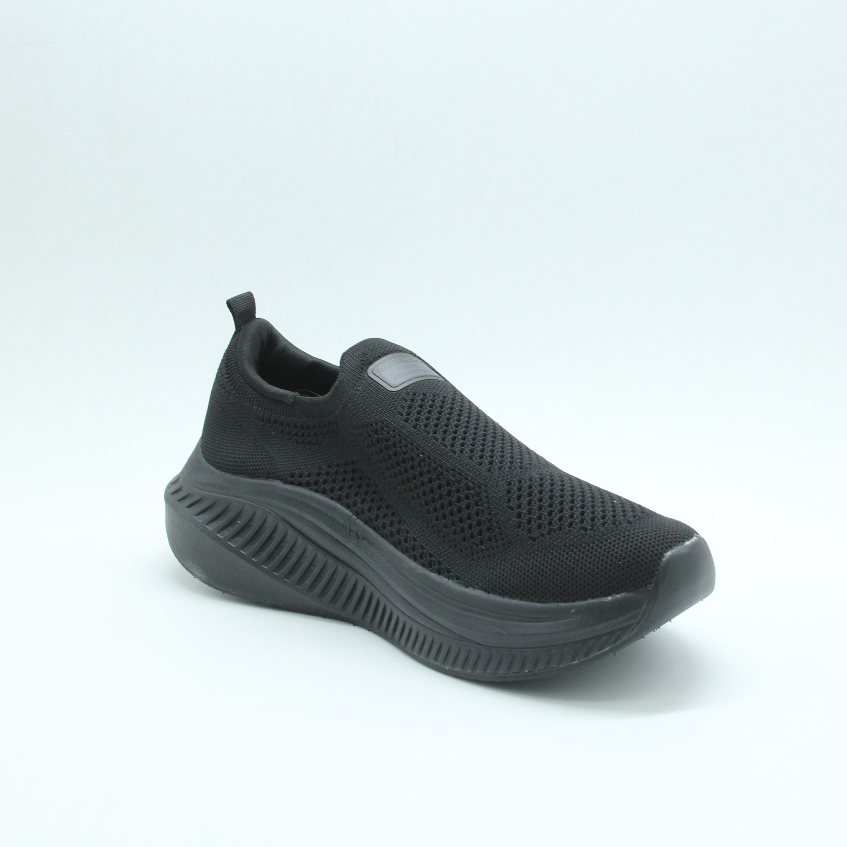 MEN SKETCHER Knit Mesh Arch Fit (Black)