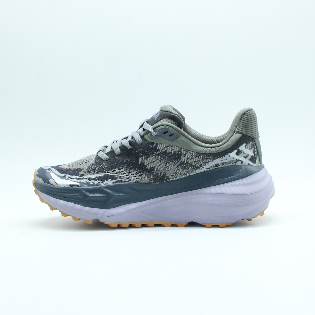 Men HOKA Stinson 7 Trail Running Shoe (Grey*White)