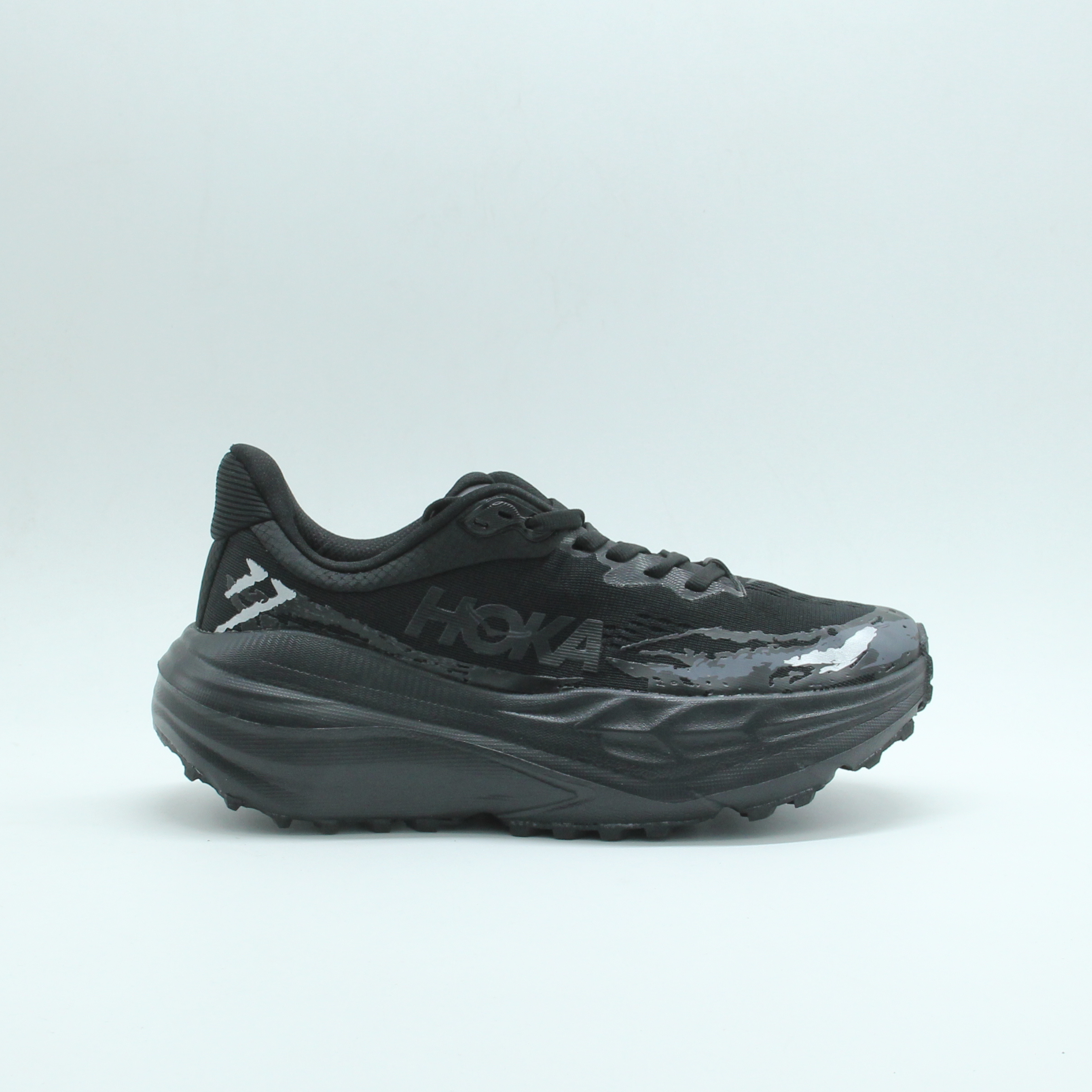 Men HOKA Stinson 7 Trail Running Shoe (Black)