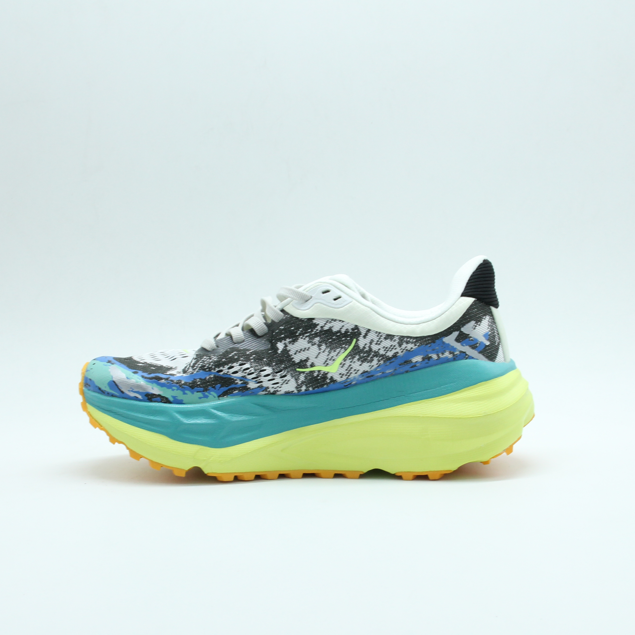 Men HOKA Stinson 7 Trail Running Shoe (Lime*Blue)