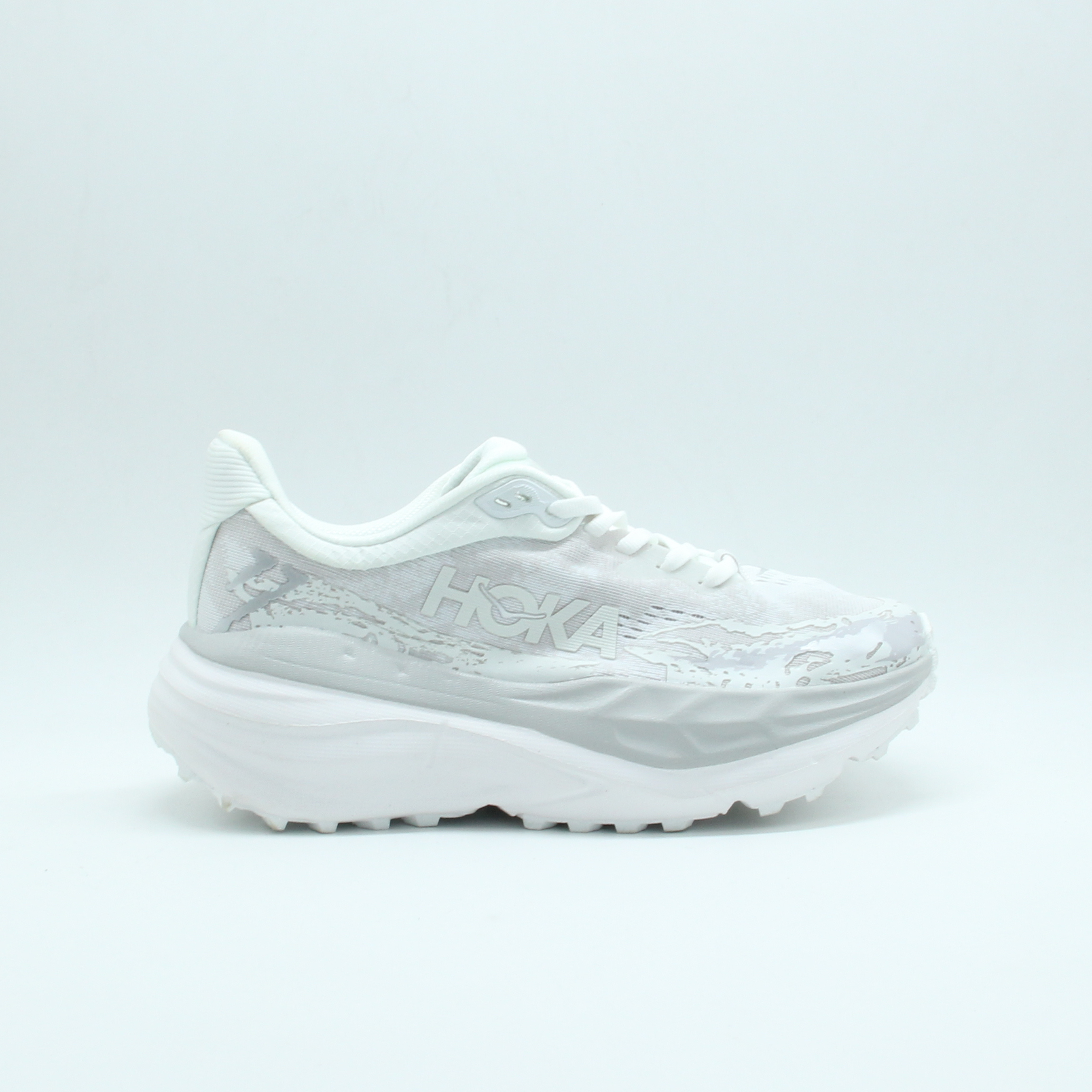 Men HOKA Stinson 7 Trail Running Shoe (White)