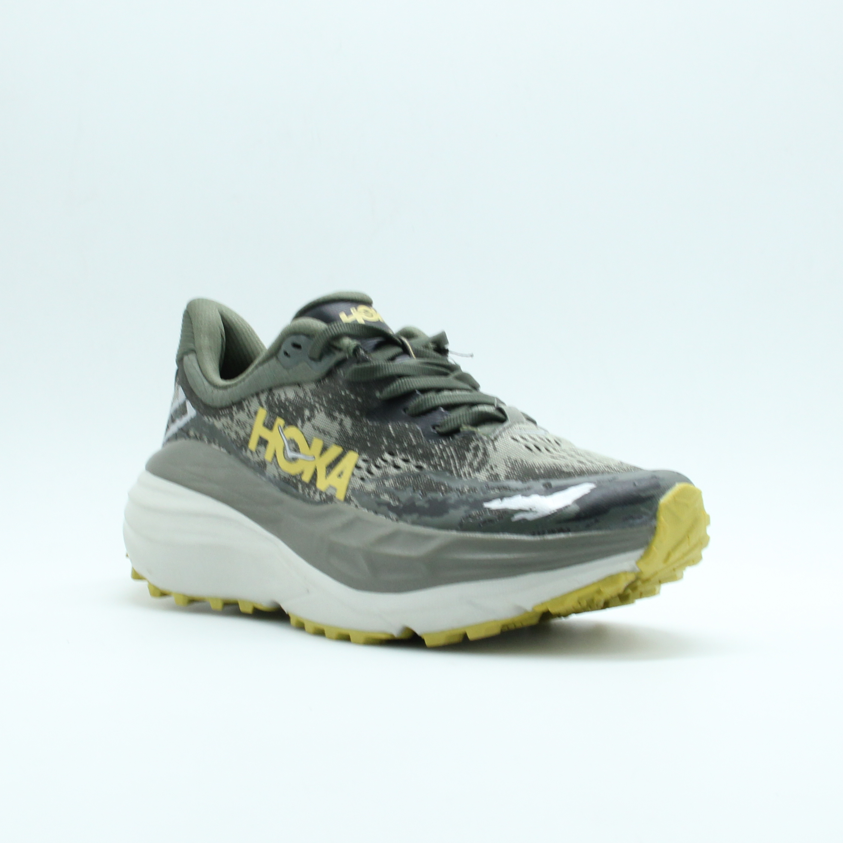 Men HOKA Stinson 7 Trail Running Shoe (Olive Haze)