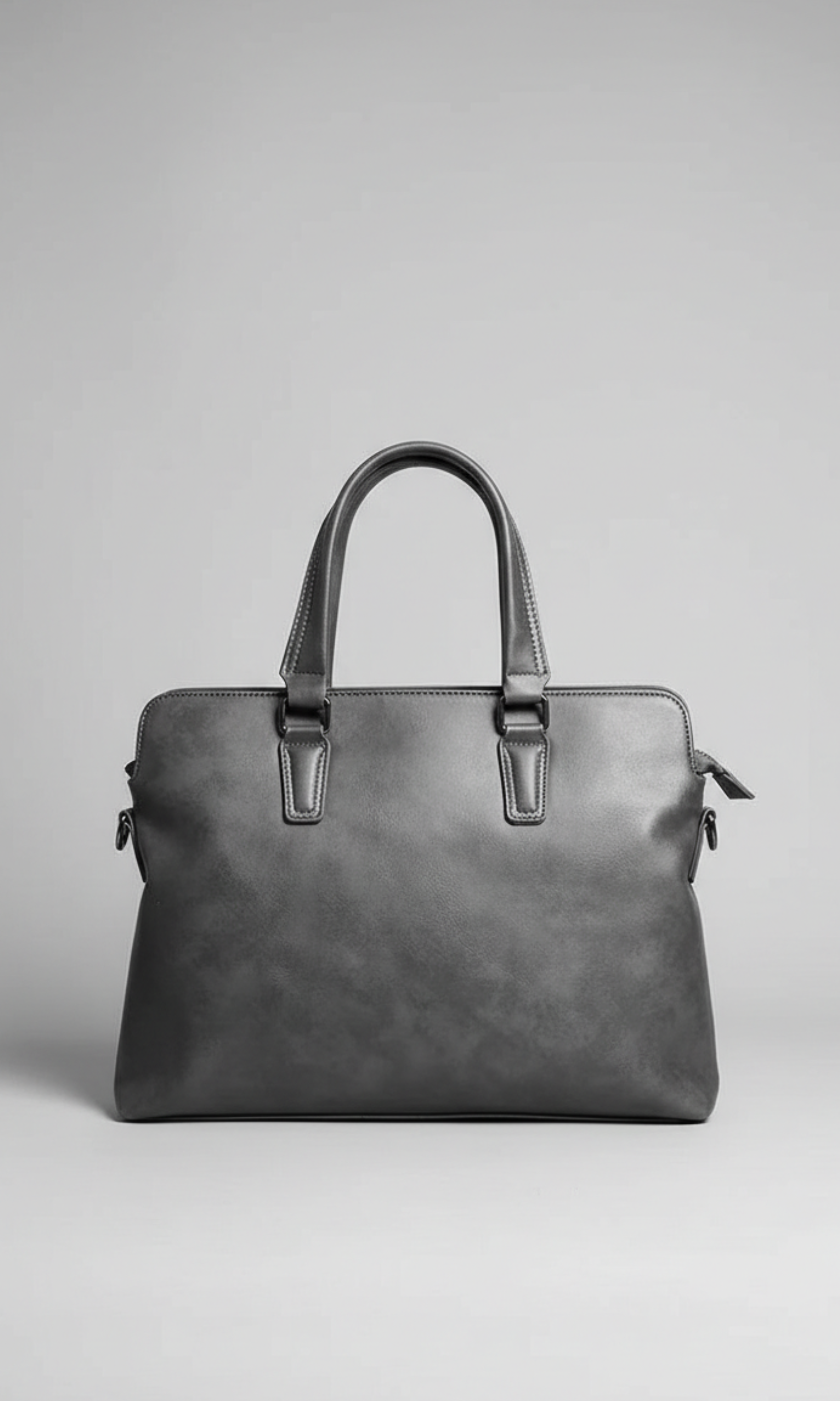Leather Laptop Bag- (Grey)