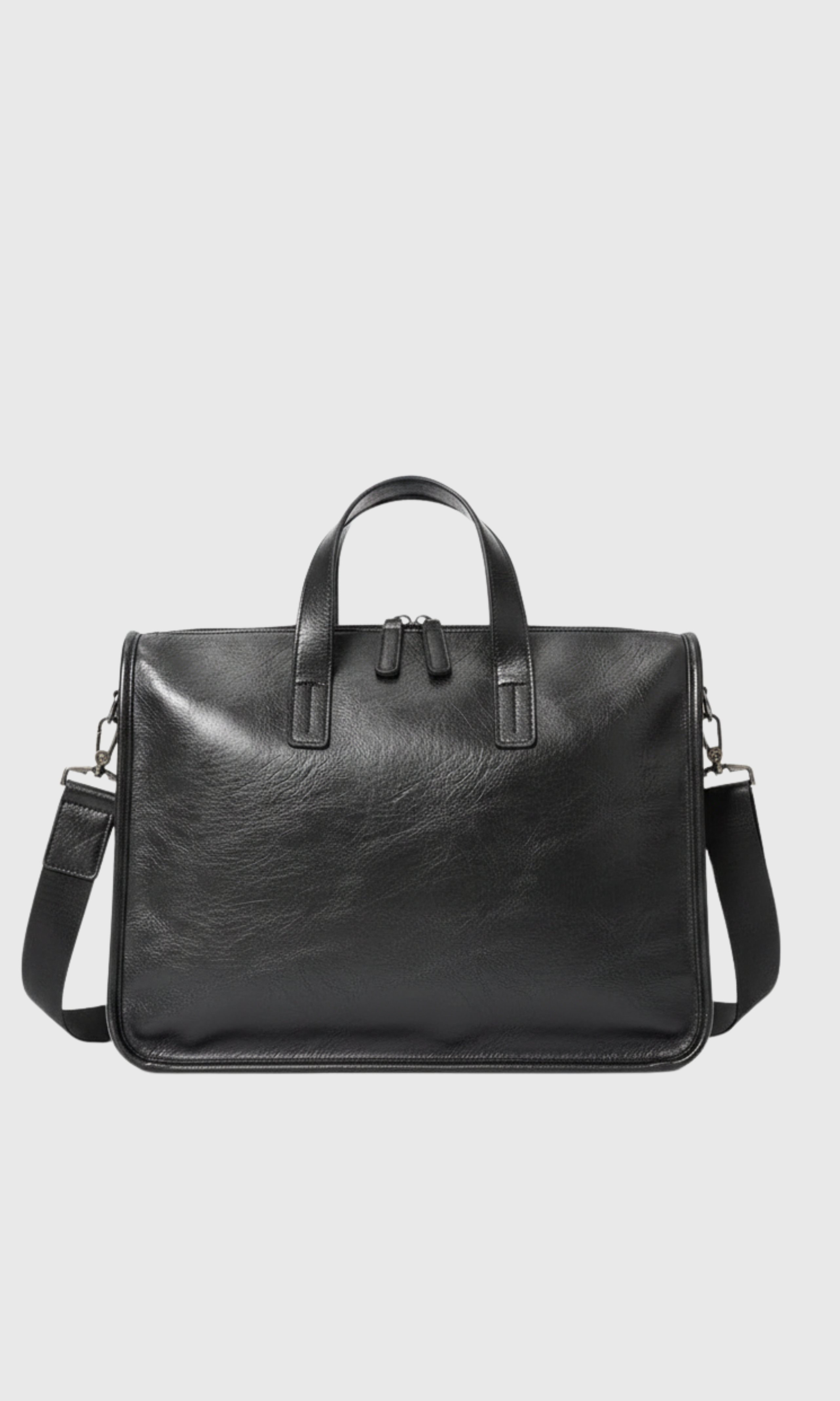 Leather Business Briefcase (Black)