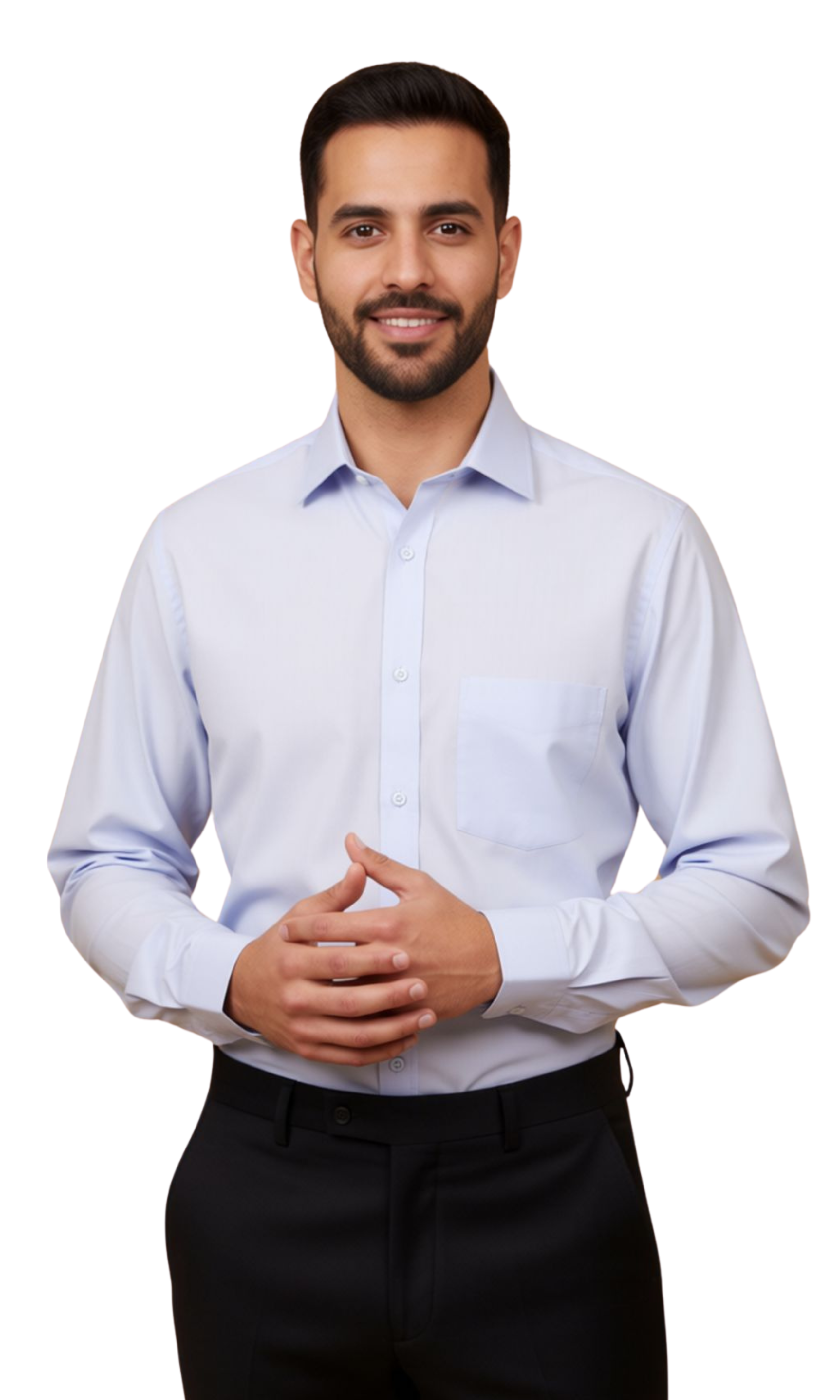 Men Regular Fit Classic Shirt (Baby Blue)