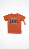 Kids Levi's Short Sleeve T-shirt (Orange Logo Dark Blue)