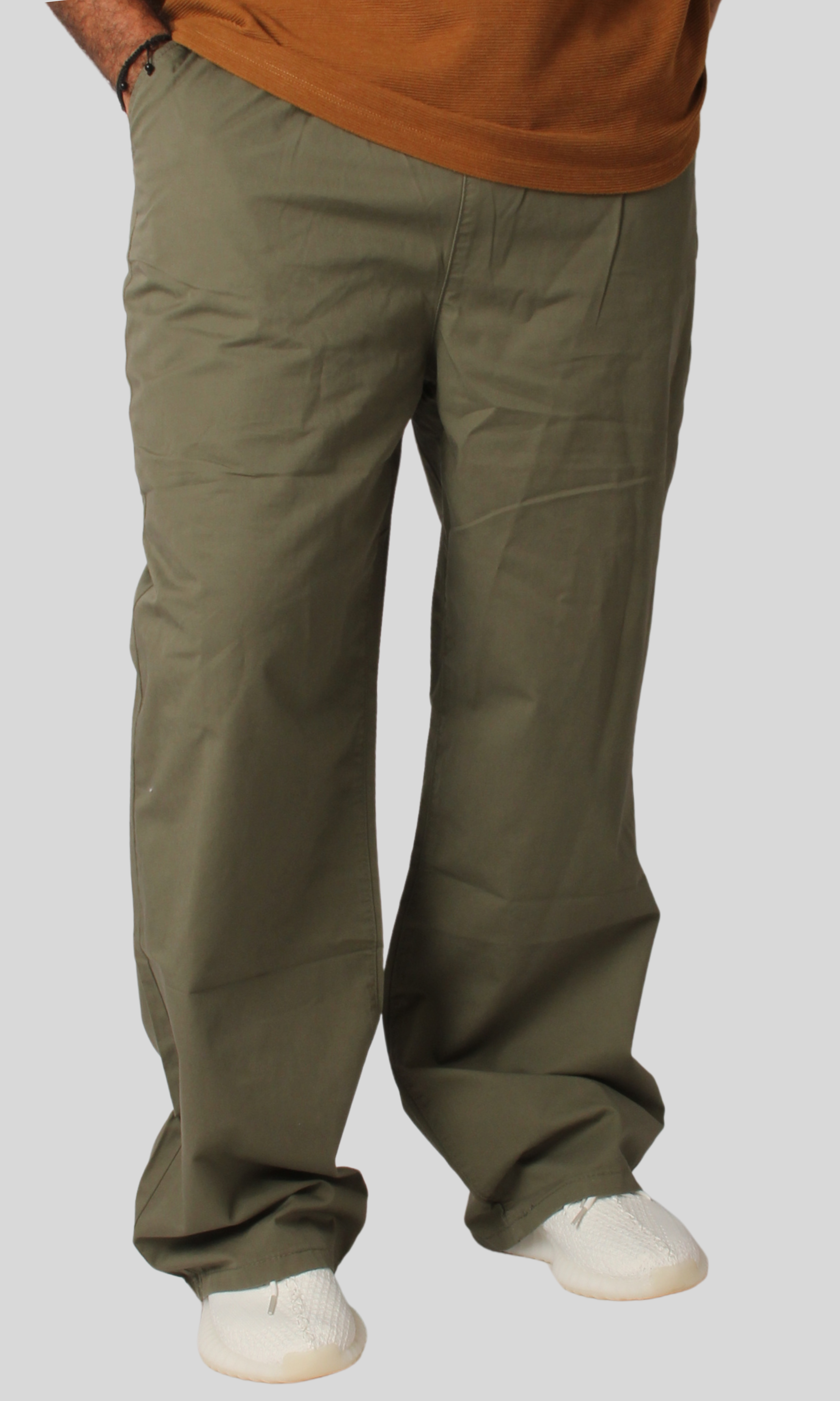 Men Smart Casual Trousers With Elasticated Waist