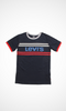 Kids Levi's Short Sleeve T-shirt (Dark Blue White-Red-Blue)
