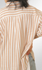 Free Size Striped Long Sleeves Shirt (Café)