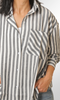Free Size Striped Long Sleeves Shirt (Black)