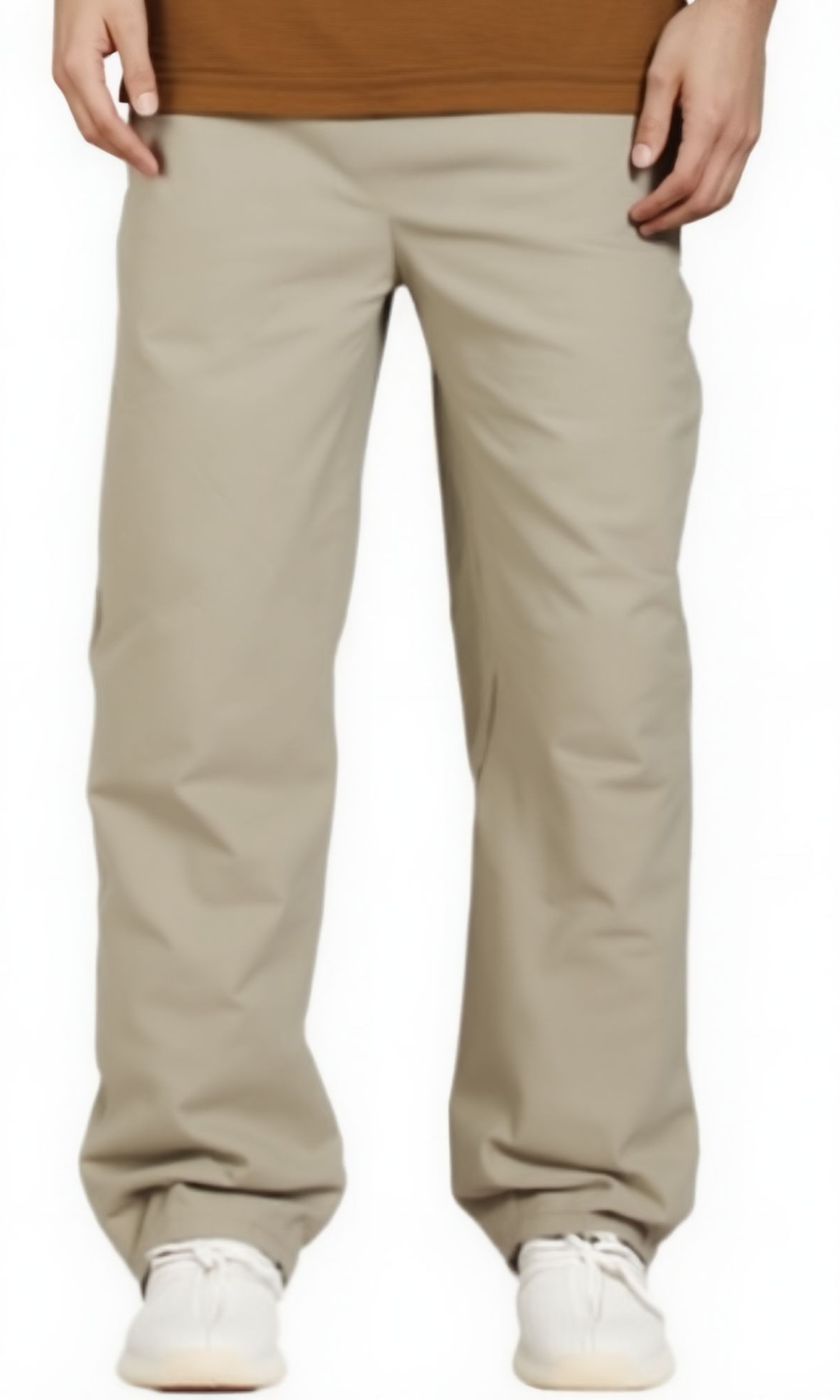 Men Smart Casual Trousers With Elasticated Waist