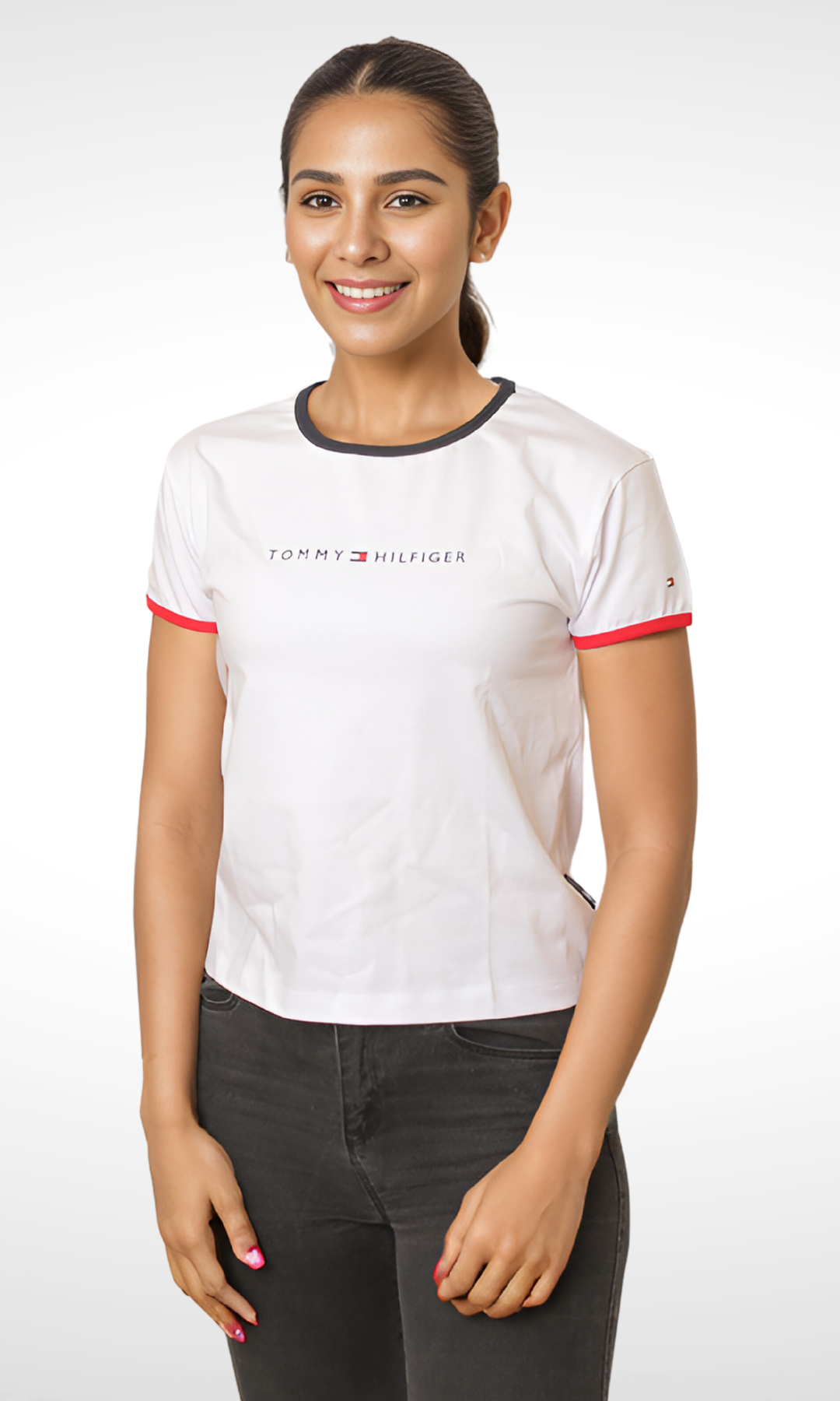 Women Crew-Neck T-Shirt (White)