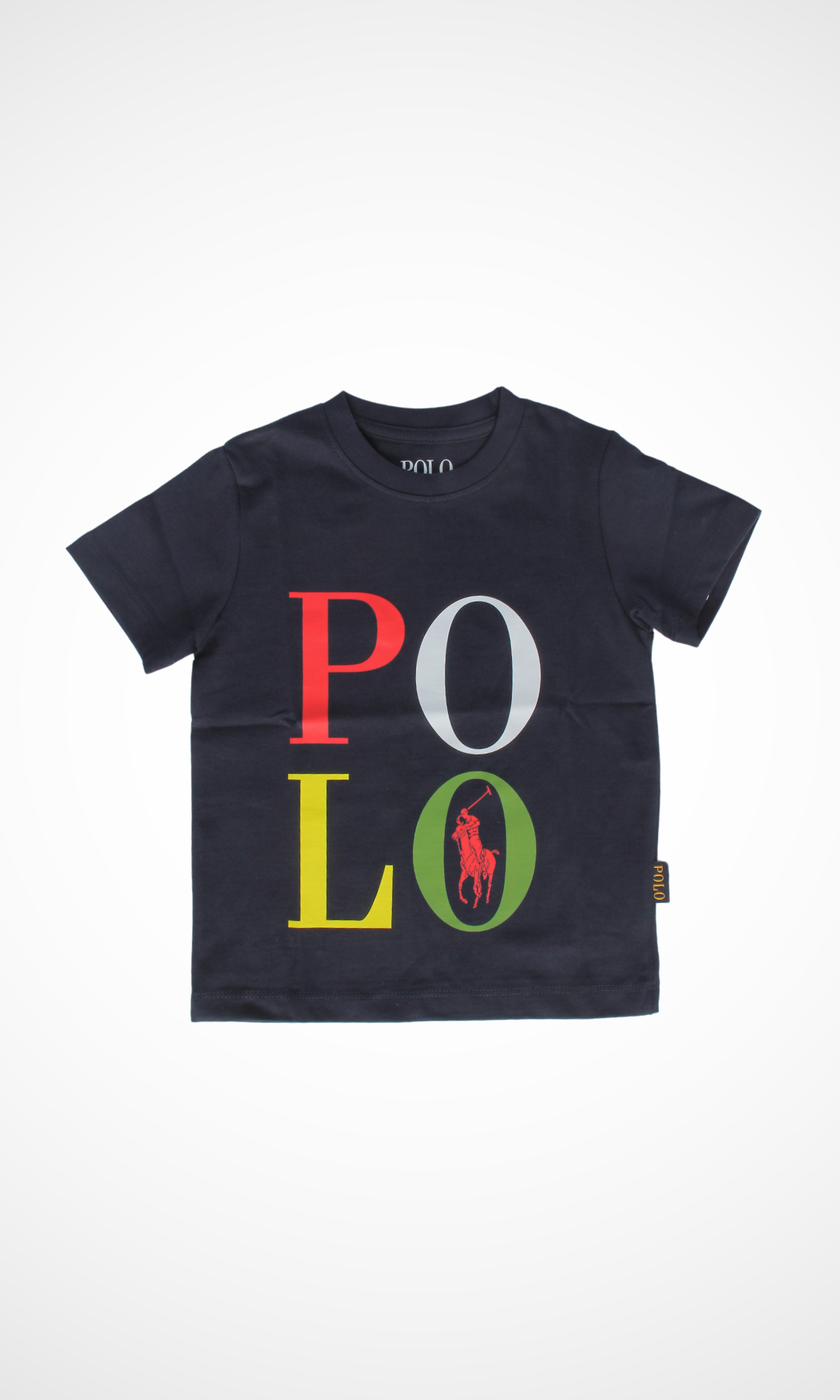 Kids Round T-shirt ( Dark Blue)-1