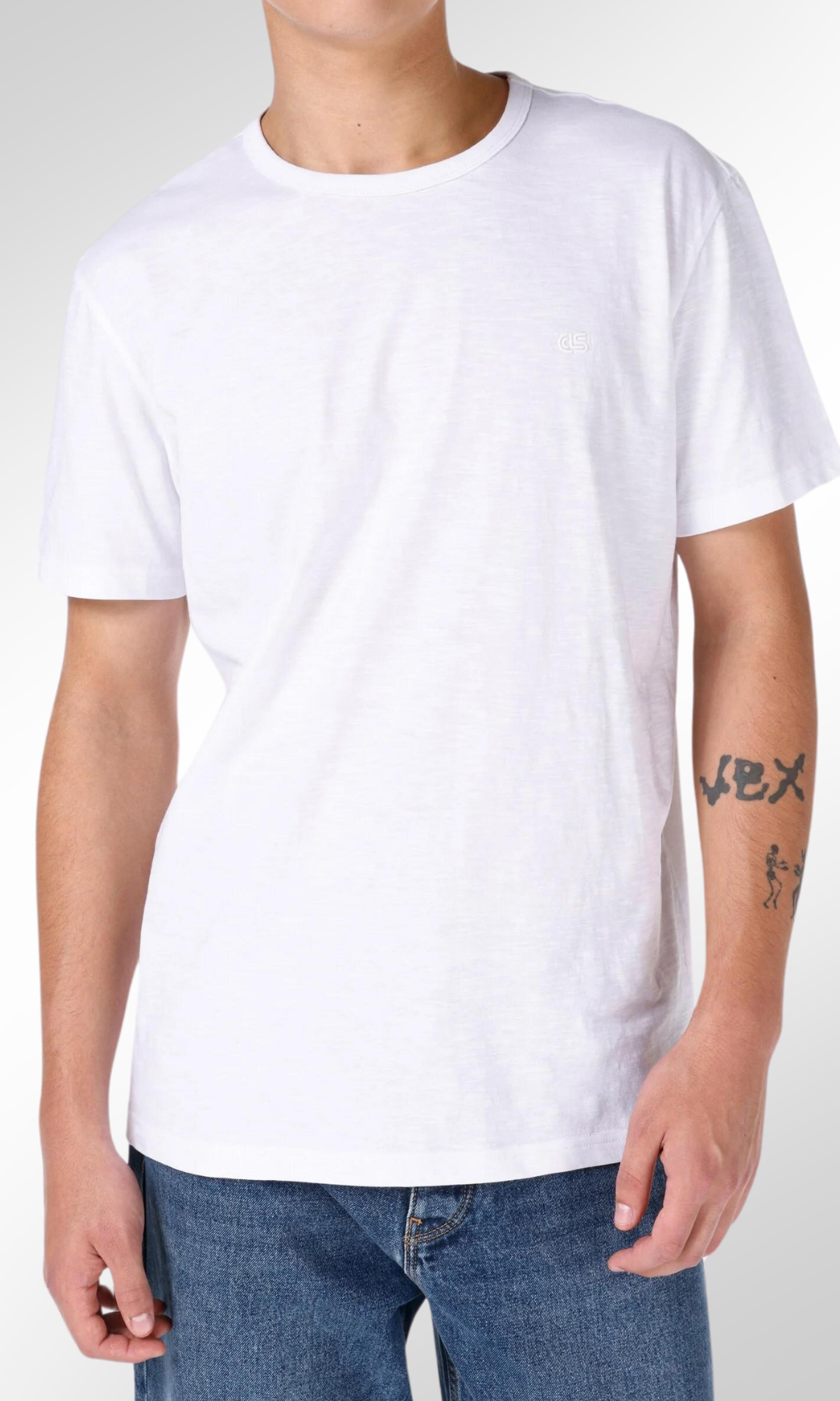 Men Comfort Fit Basic T-Shirt Crew Neck COLIN'S (White)