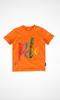 Kids Round T-shirt ( Orange )-6