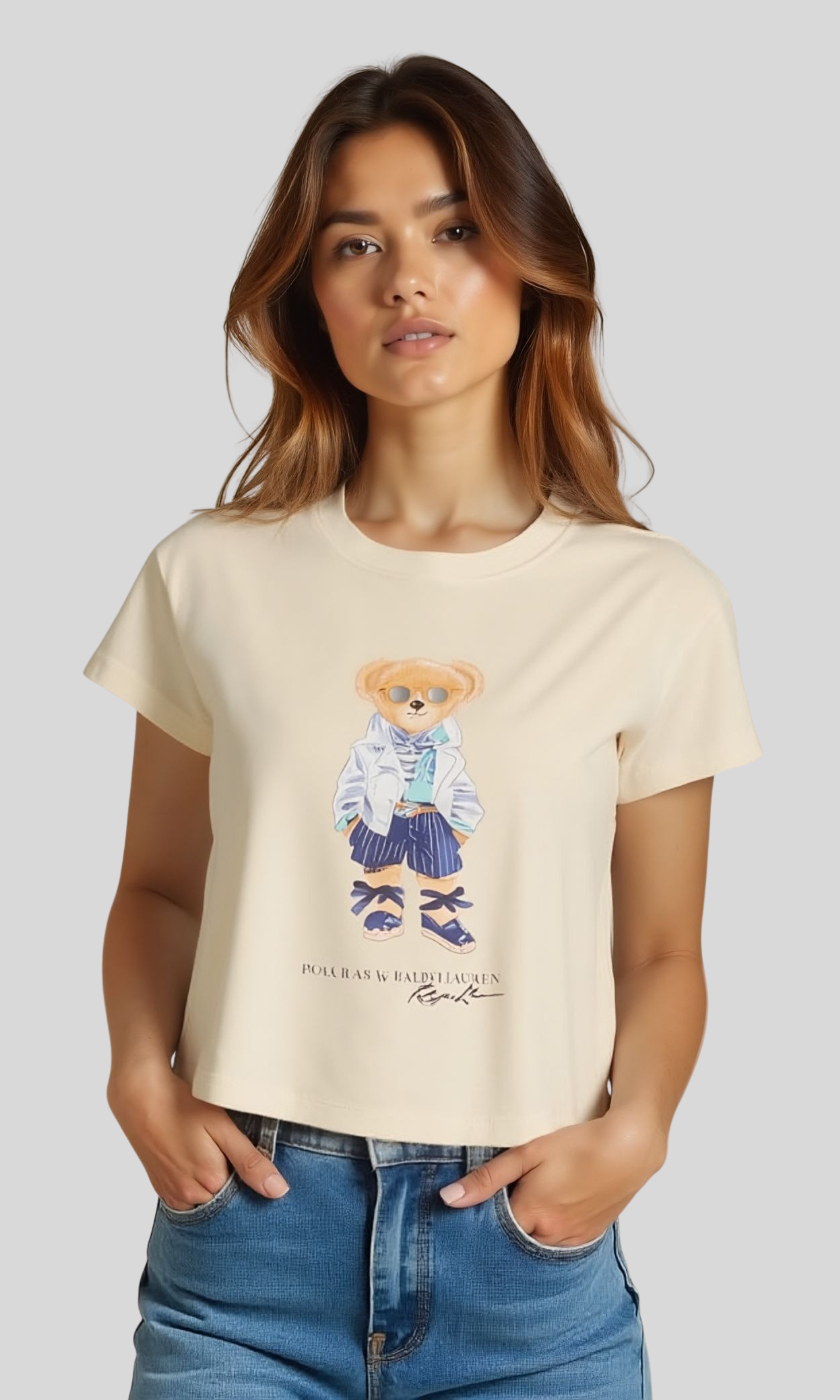 Women T-shirt Polo Bear