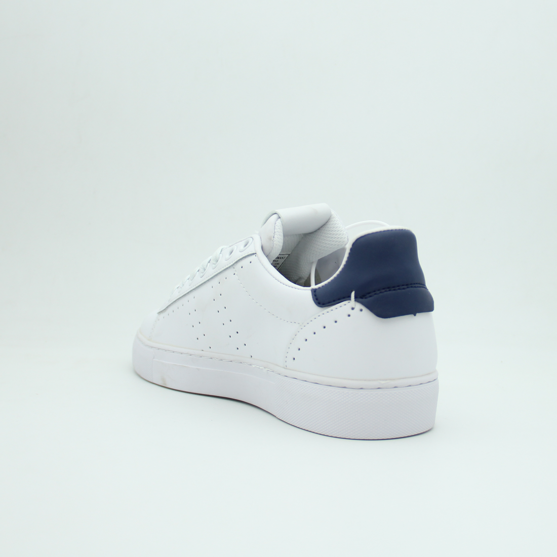 Men Leather Sneakers EM Flat (White*Blue)