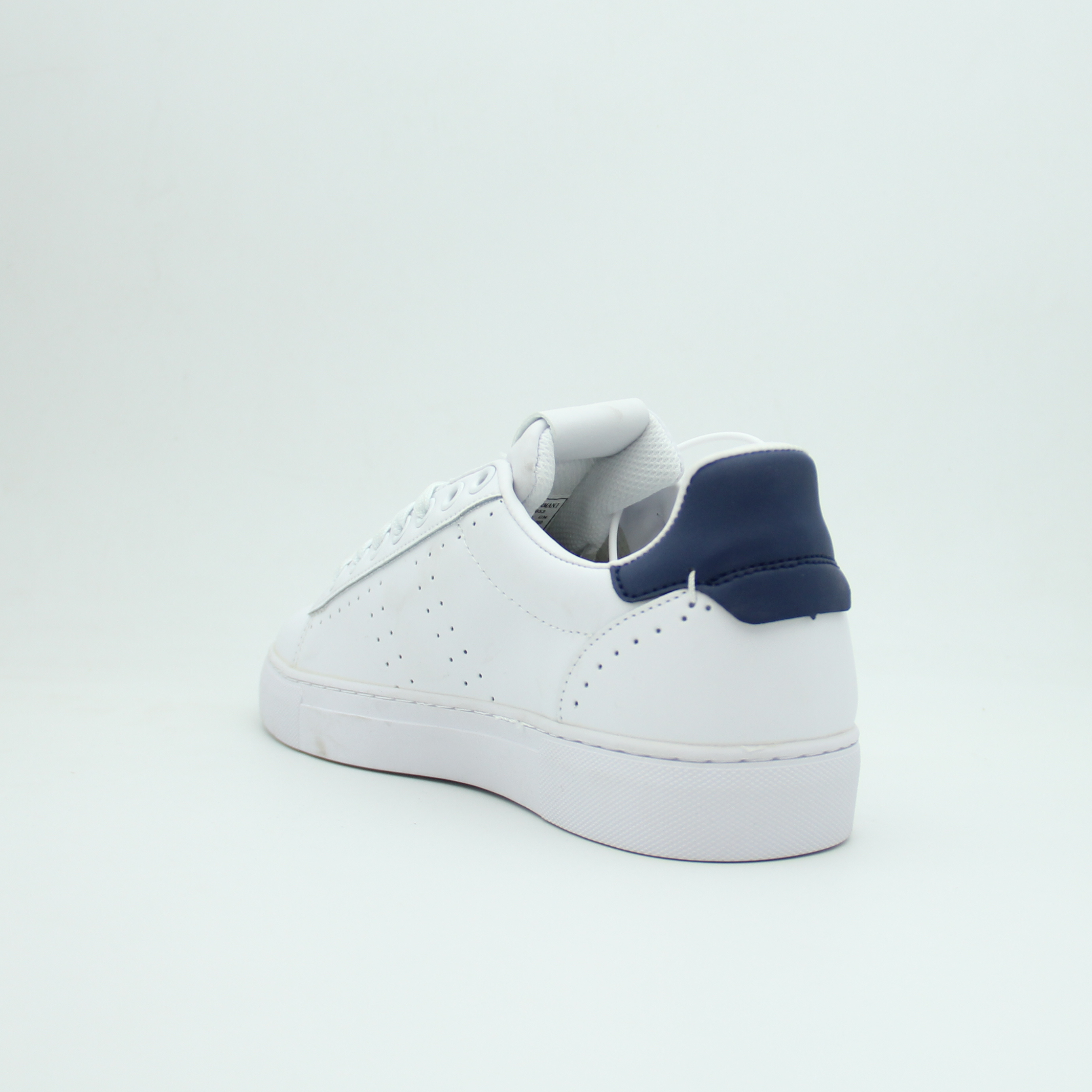Men Leather Sneakers EMPORIO Flat (White*Blue)