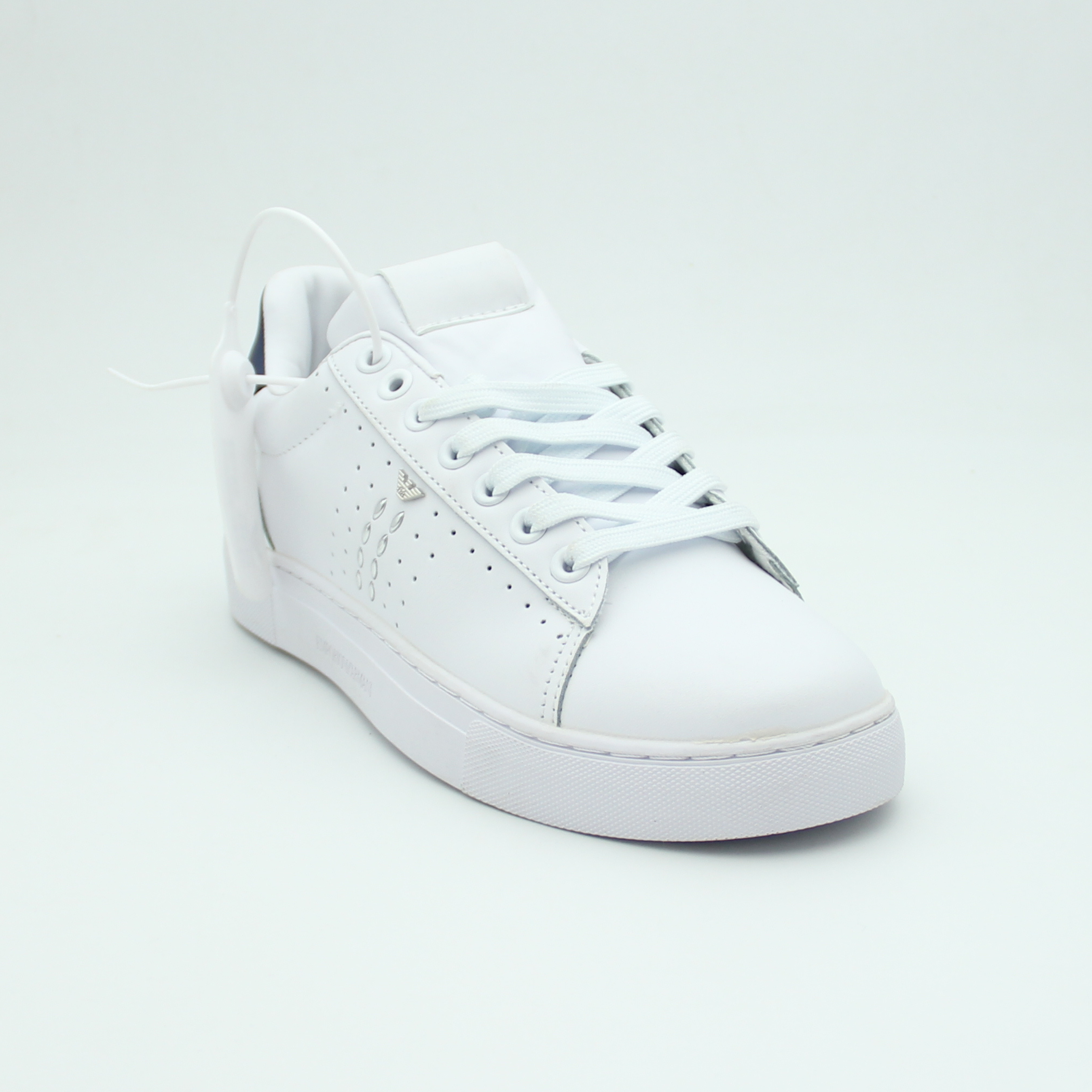 Men Leather Sneakers EMPORIO Flat (Full White)