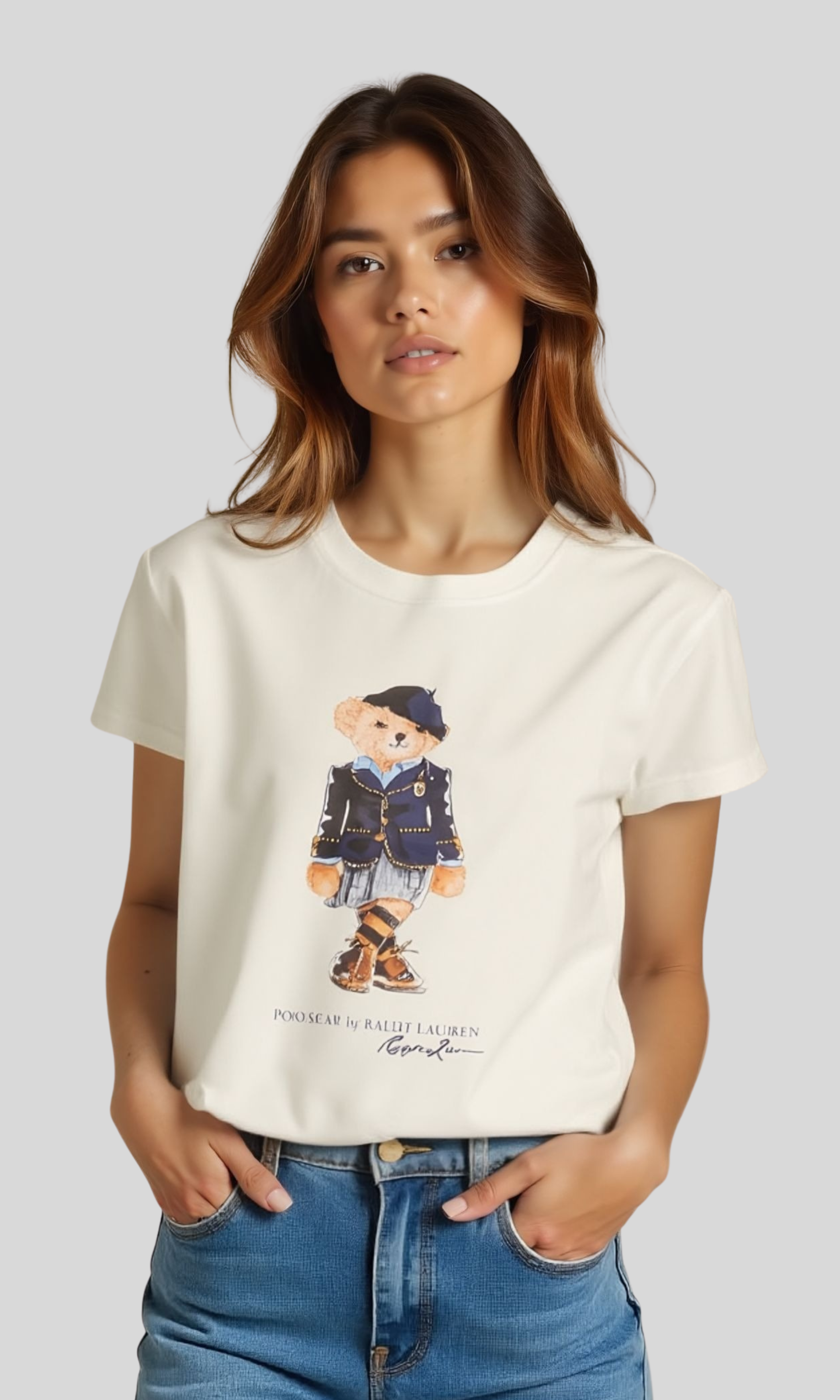 Women T-shirt Polo Bear