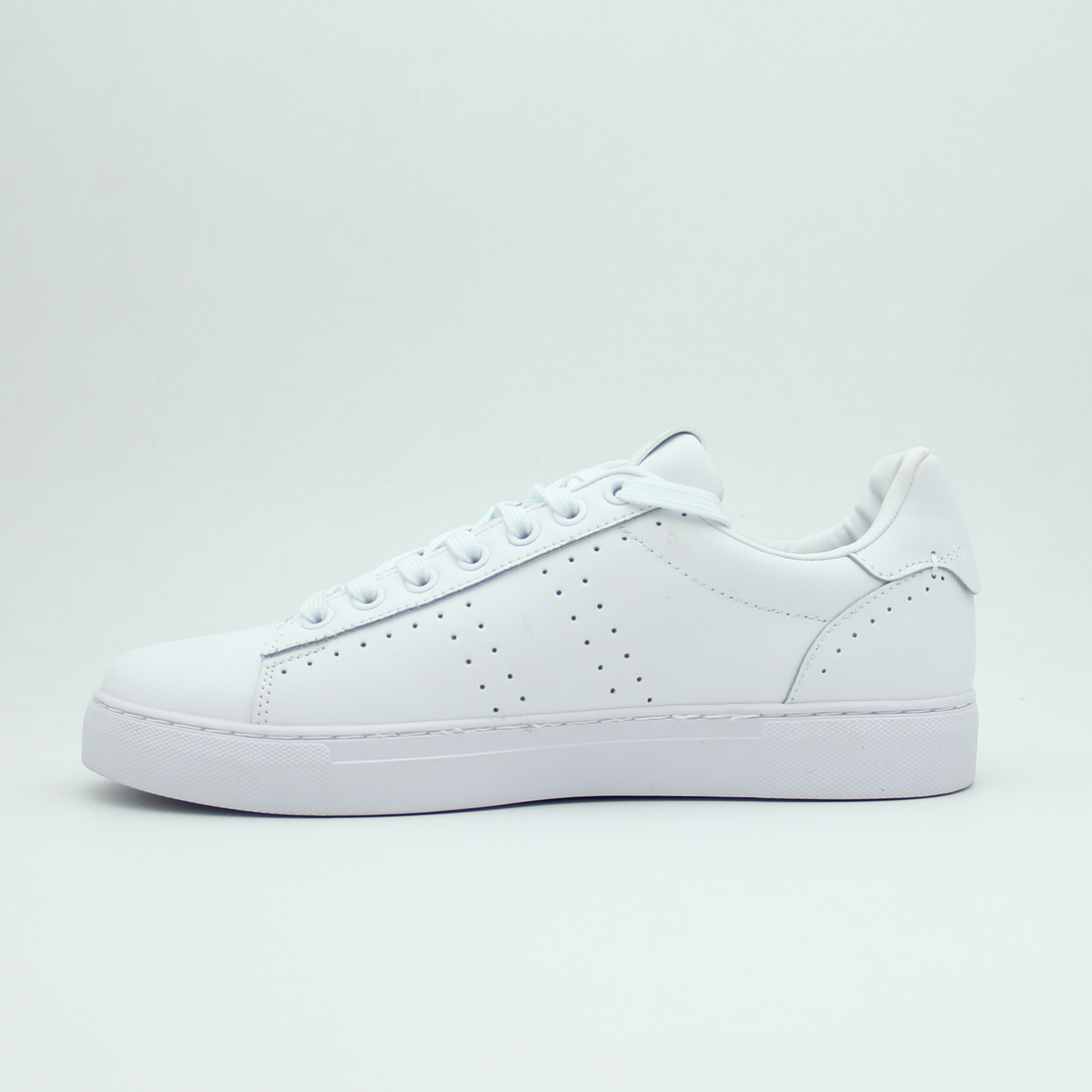Men Leather Sneakers EMPORIO Flat (Full White)